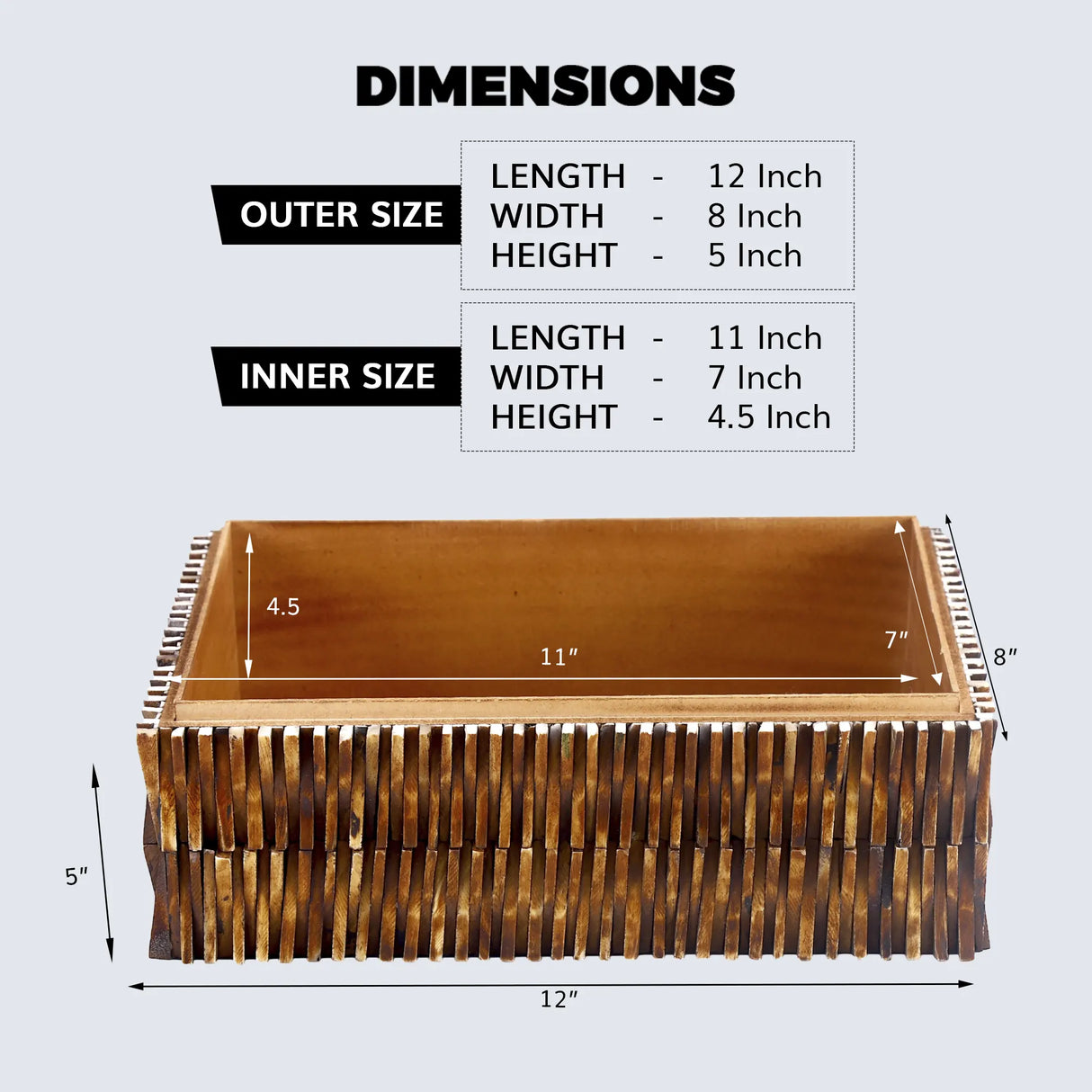 Decorative Storage Box Mekong Lotus Bone Inlay & Brass in 2 Sizes