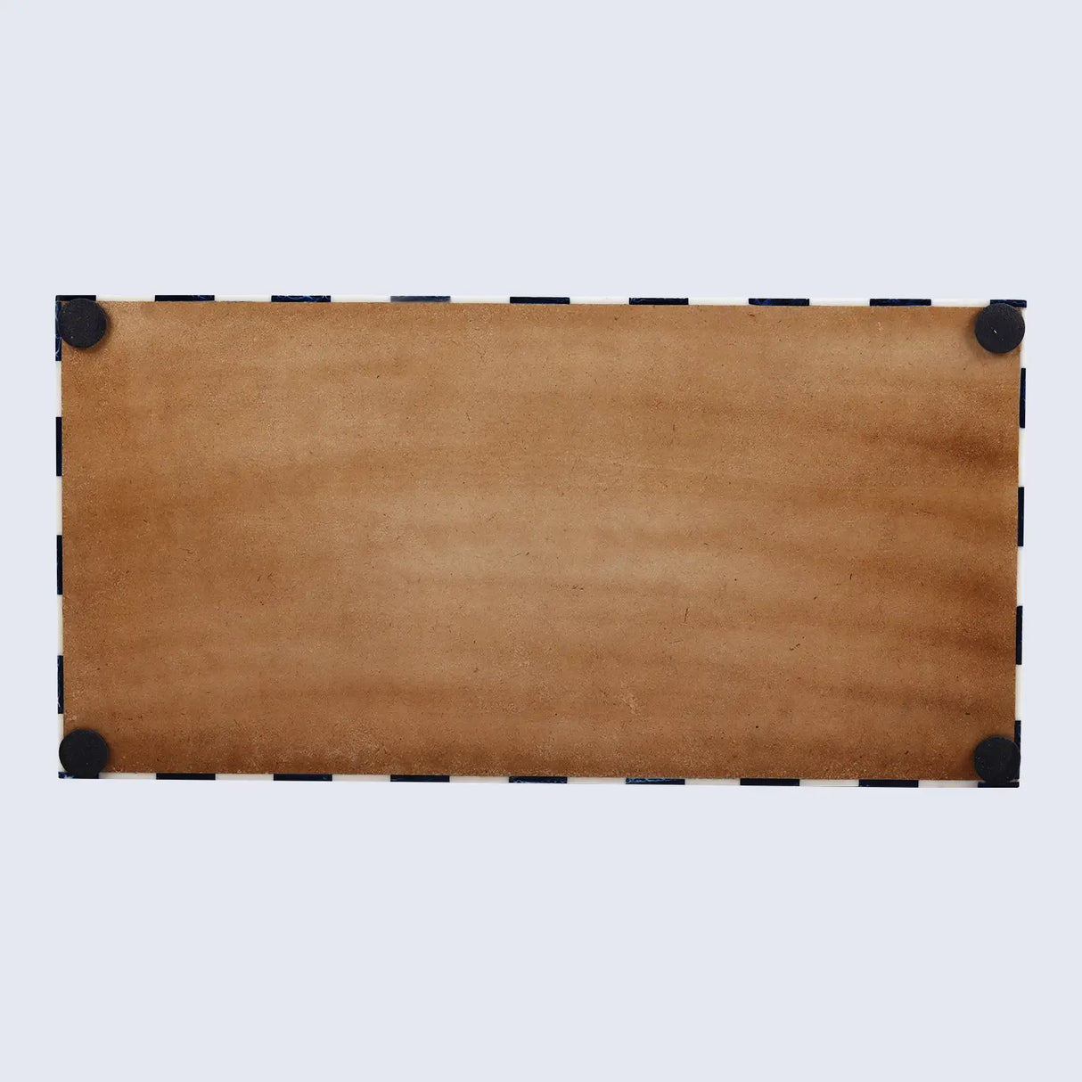 Chevron Pattern Decorative Storage Box, Bone Inlay in 6 Sizes, Blue & White