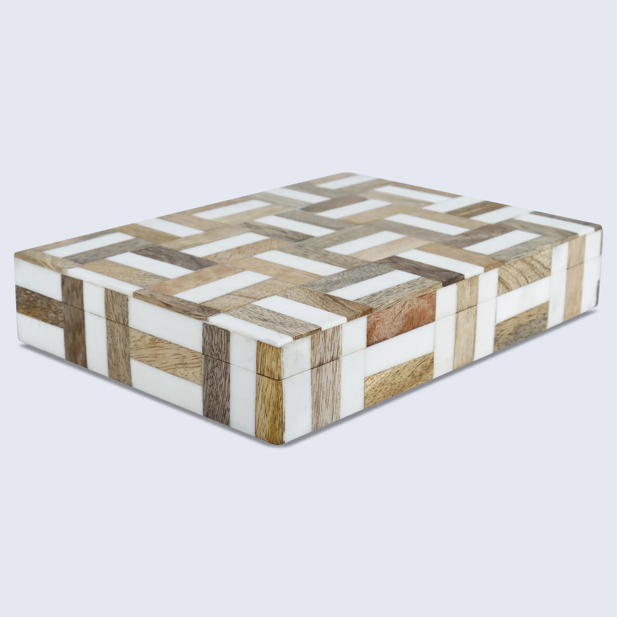 Marquet Chase Wood & Resin Inlay Decorative Storage Box