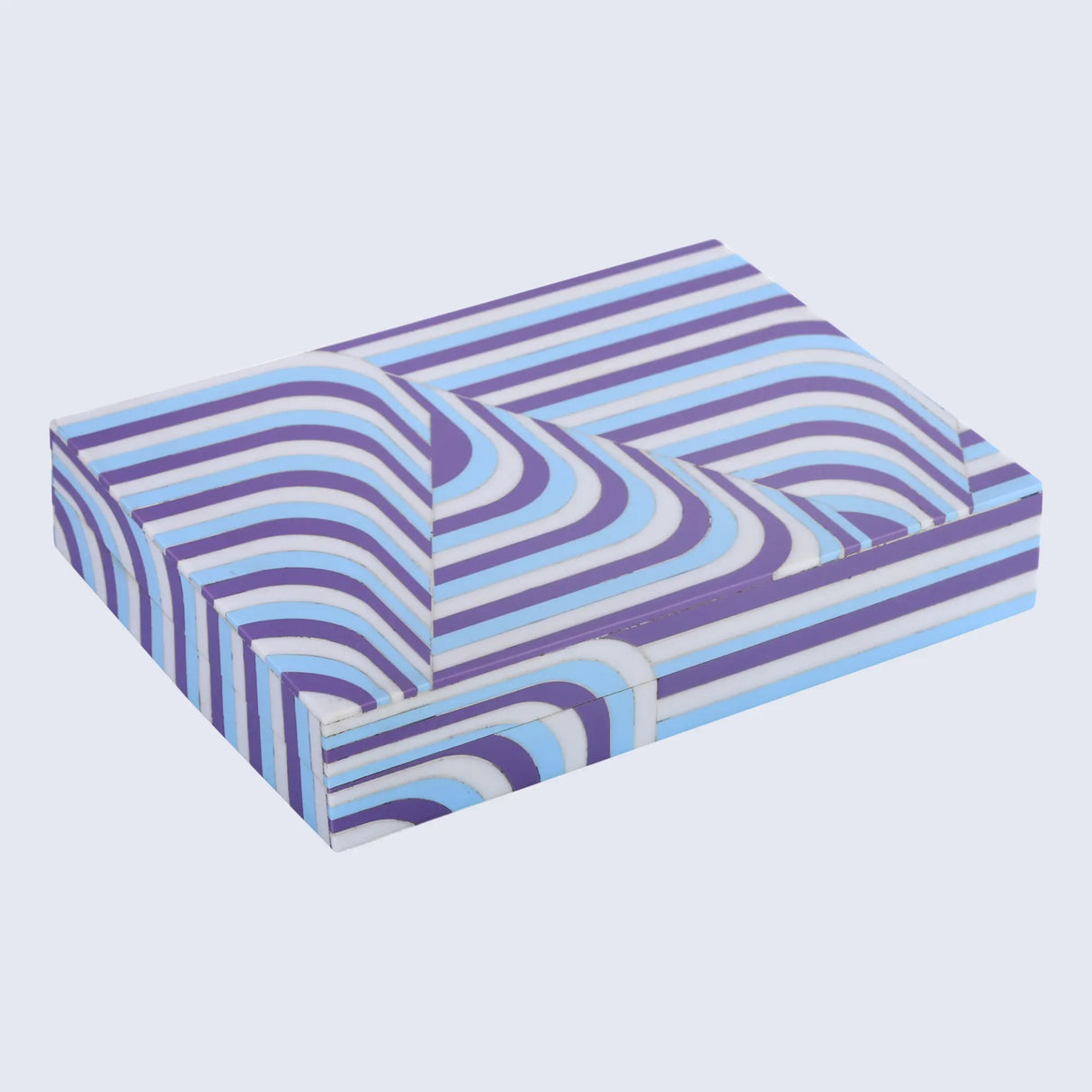 Decorative Storage Box Carnaby Hip Resin Inlay 8 x 6 x 1.5 inch