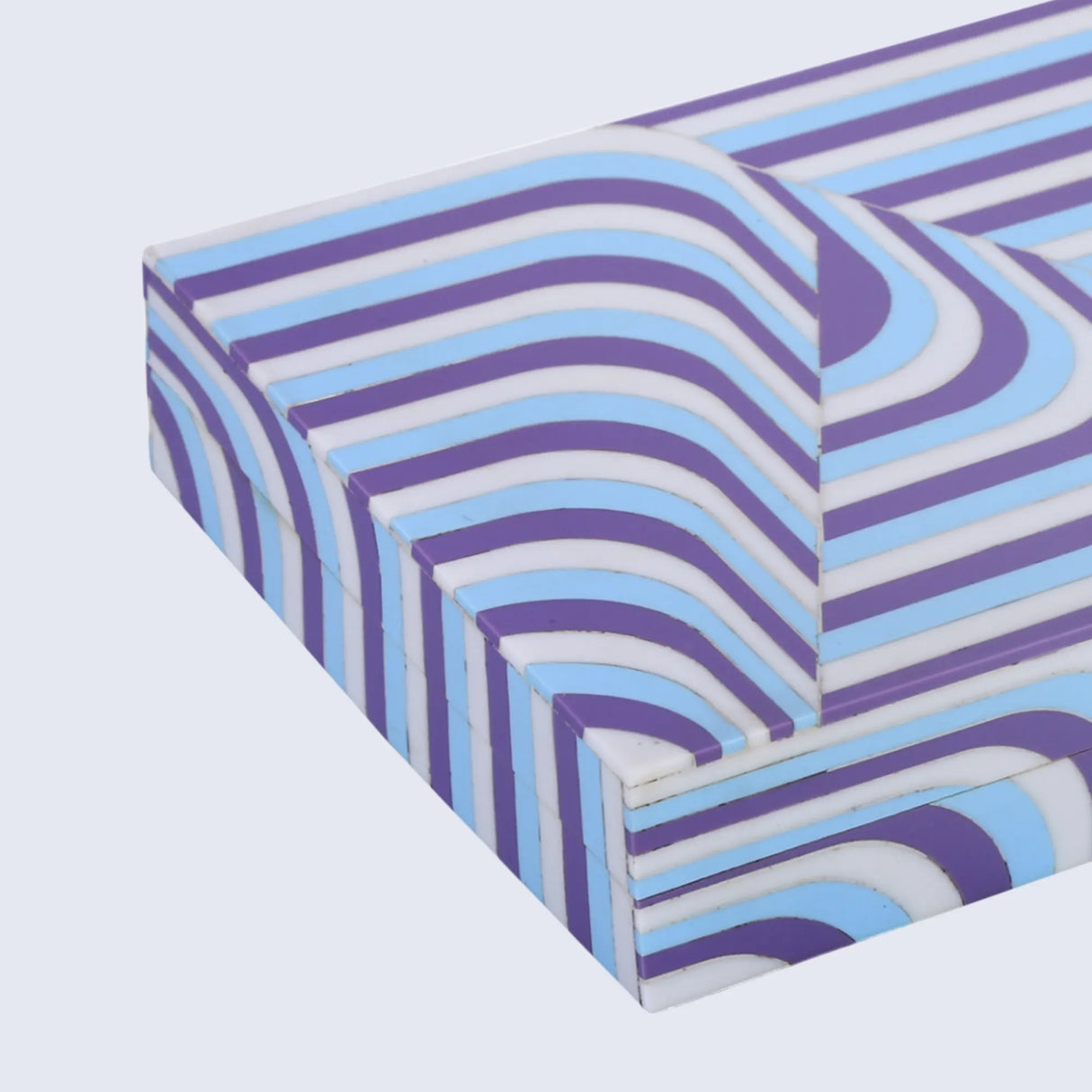 Decorative Storage Box Carnaby Hip Resin Inlay 8 x 6 x 1.5 inch