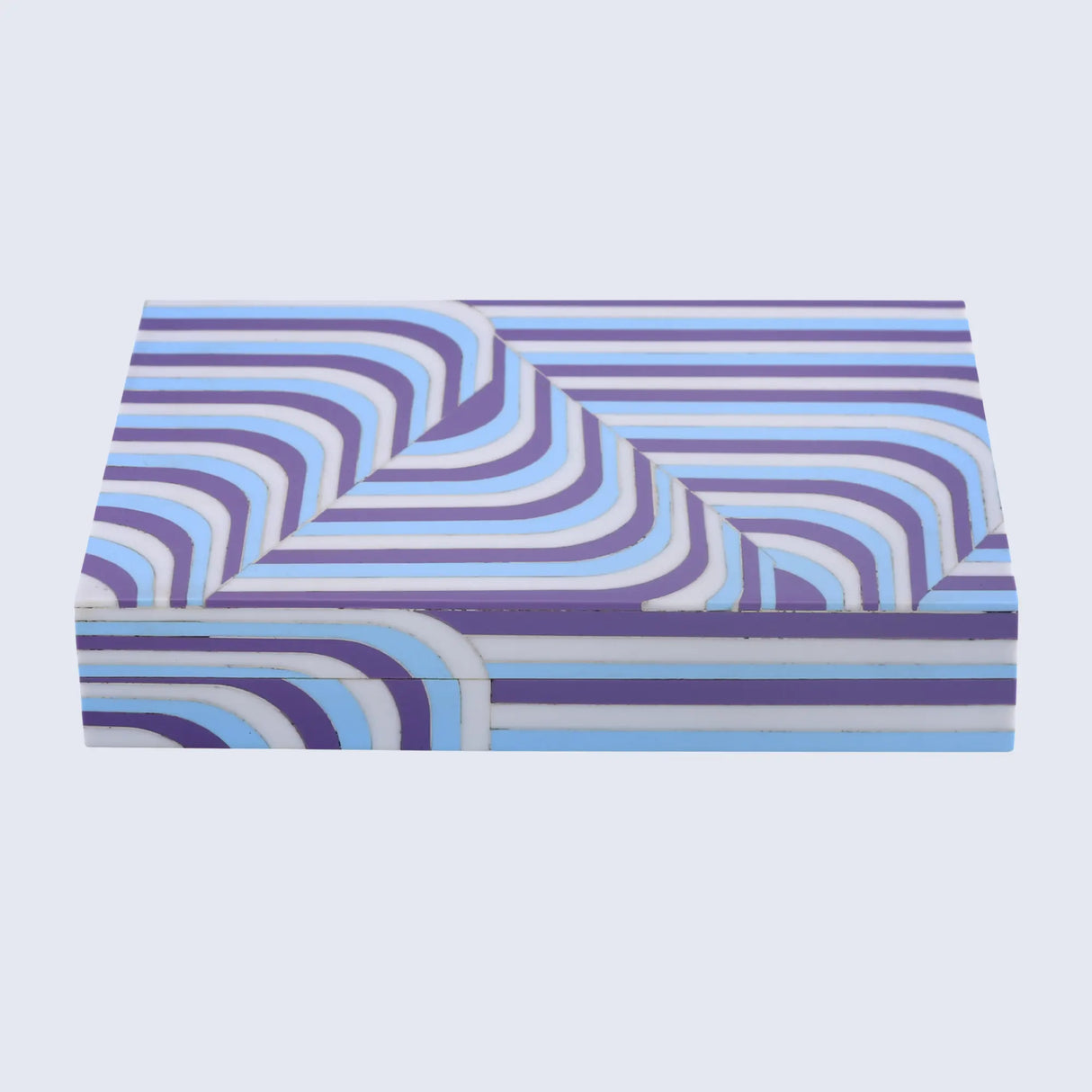 Decorative Storage Box Carnaby Hip Resin Inlay 8 x 6 x 1.5 inch