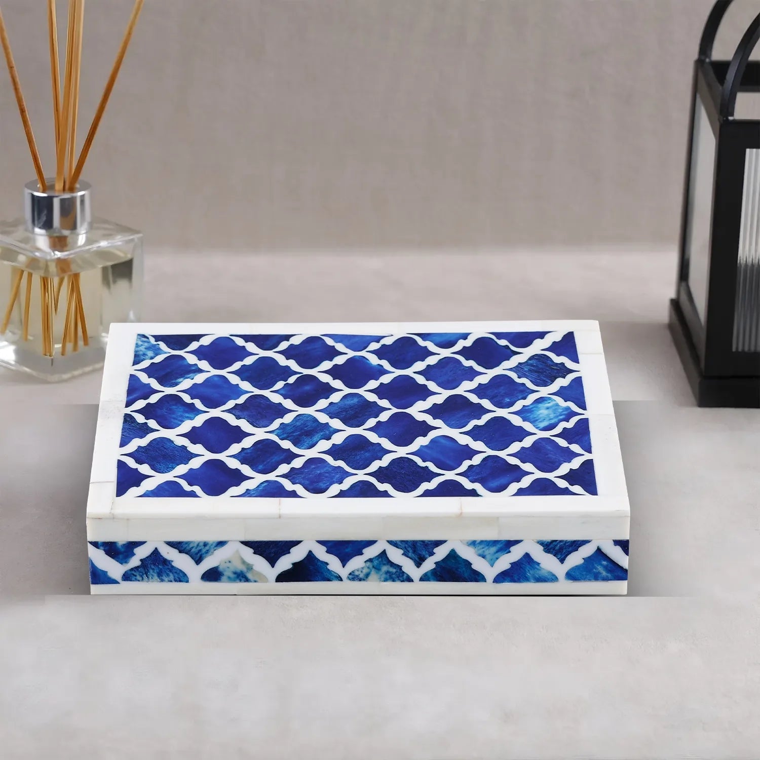 Patisserie Classic Bone & Resin Inlay Decorative Storage Box - 7 Sizes