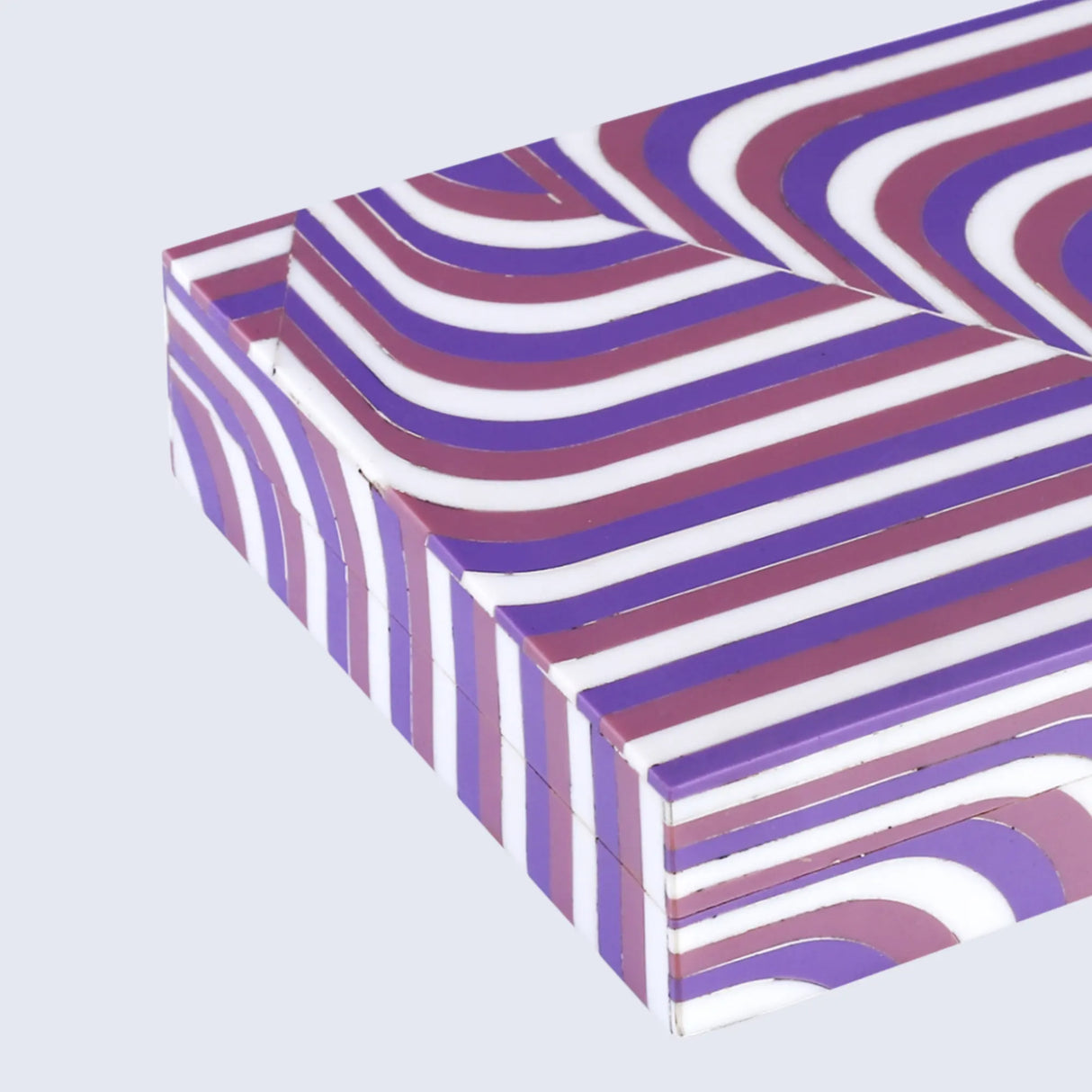 Decorative Storage Box Carnaby Swing Resin Inlay 8 x 6 x 1.5 inch