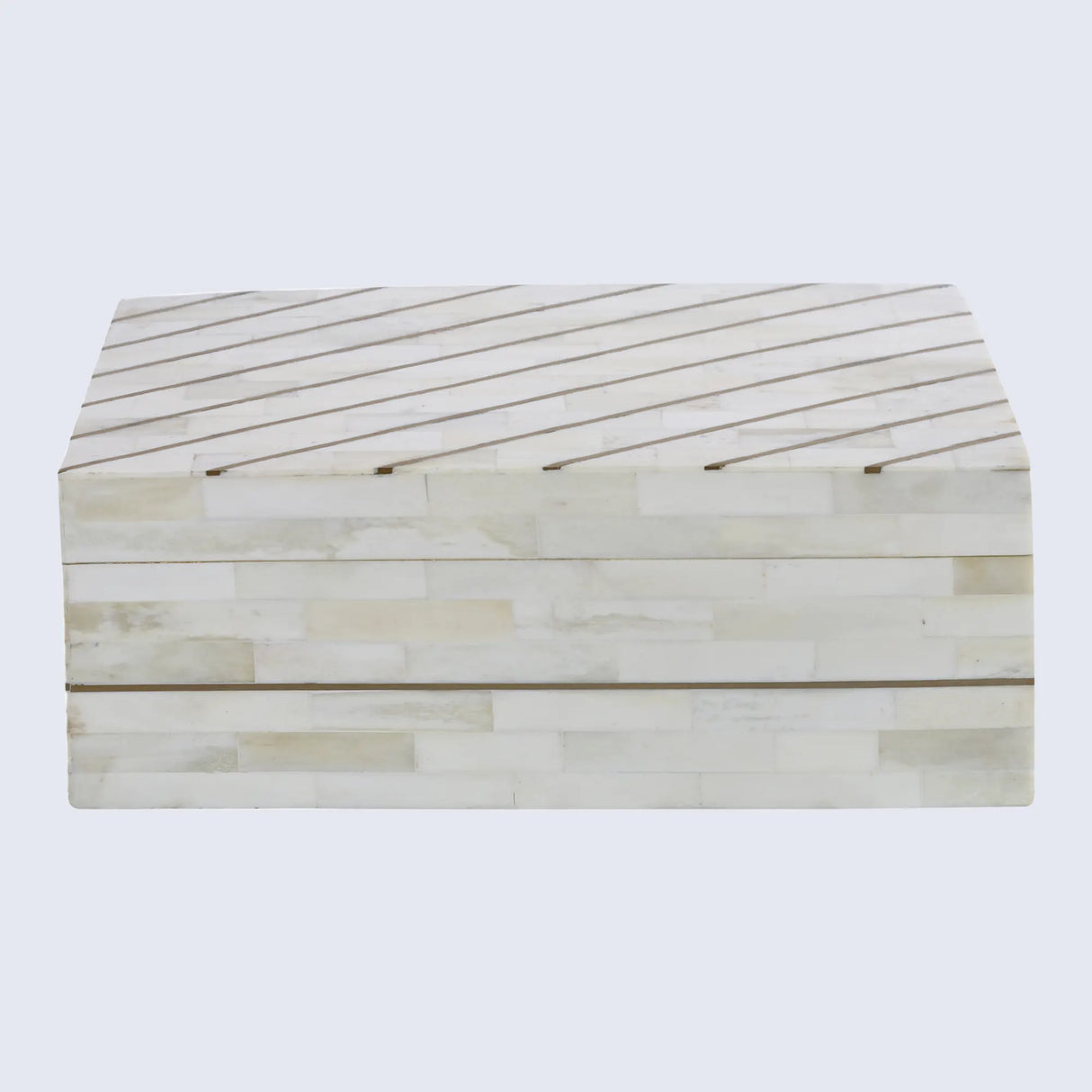 Aegean Pearl Bone Inlay & Brass Decorative Storage Box in 2 Sizes