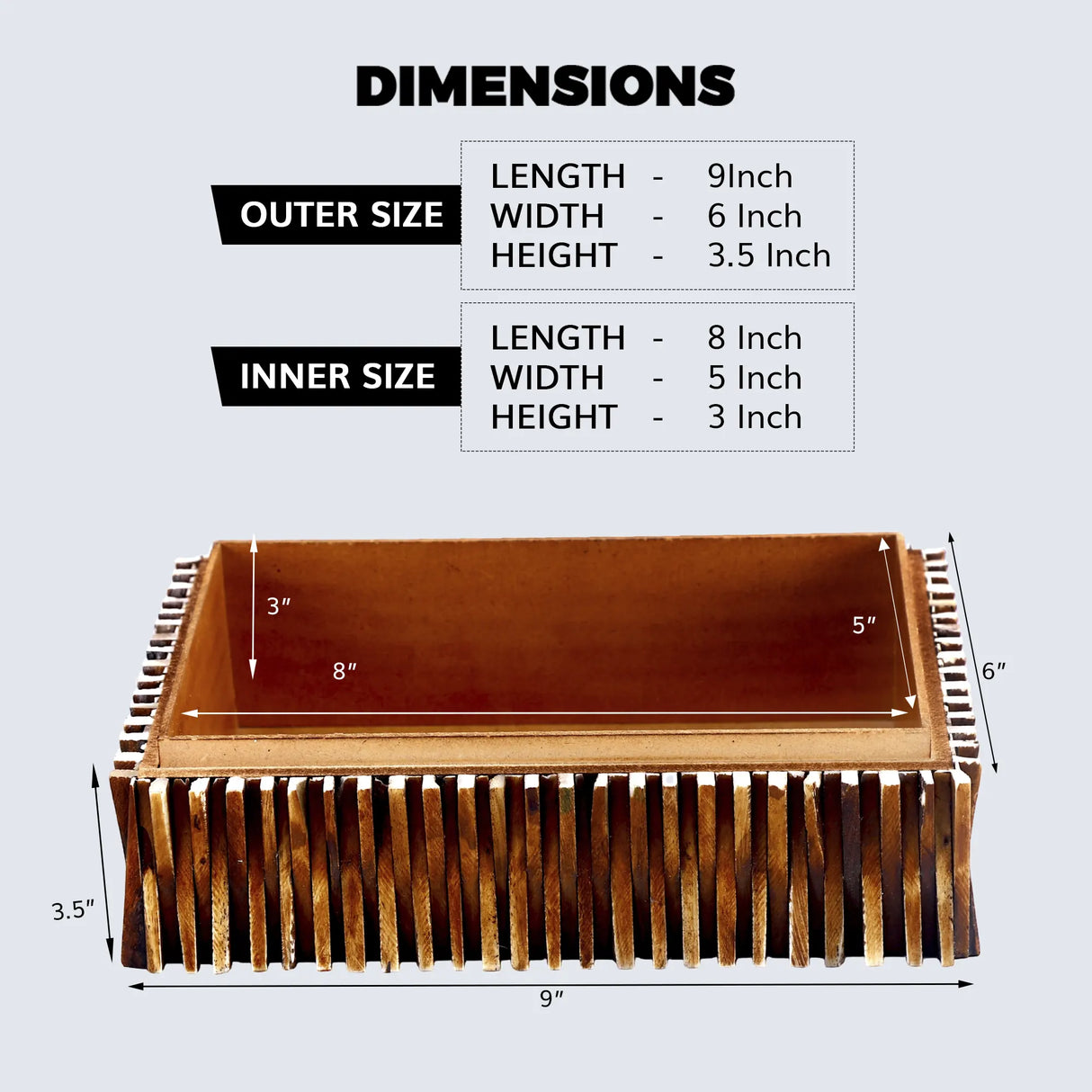Decorative Storage Box Mekong Lotus Bone Inlay & Brass in 2 Sizes