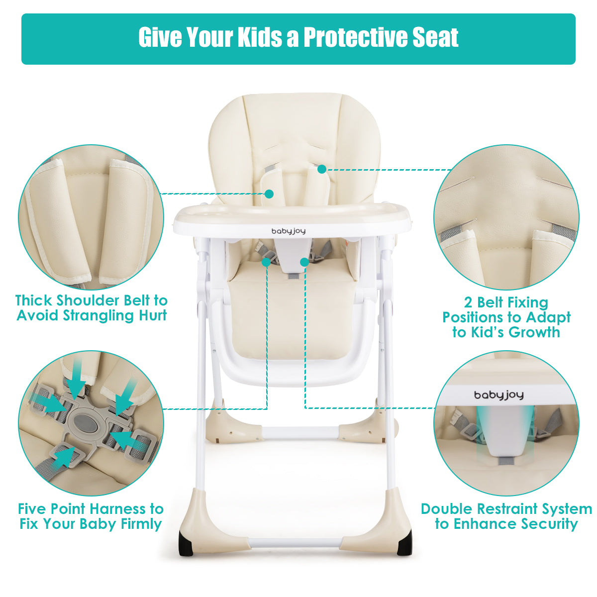 3-In-1 Convertible Baby High Chair for Toddlers