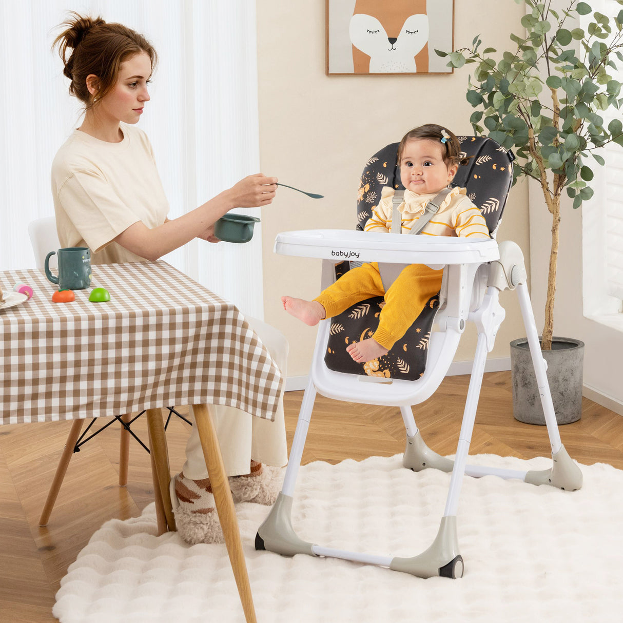 3-In-1 Convertible Baby High Chair for Toddlers