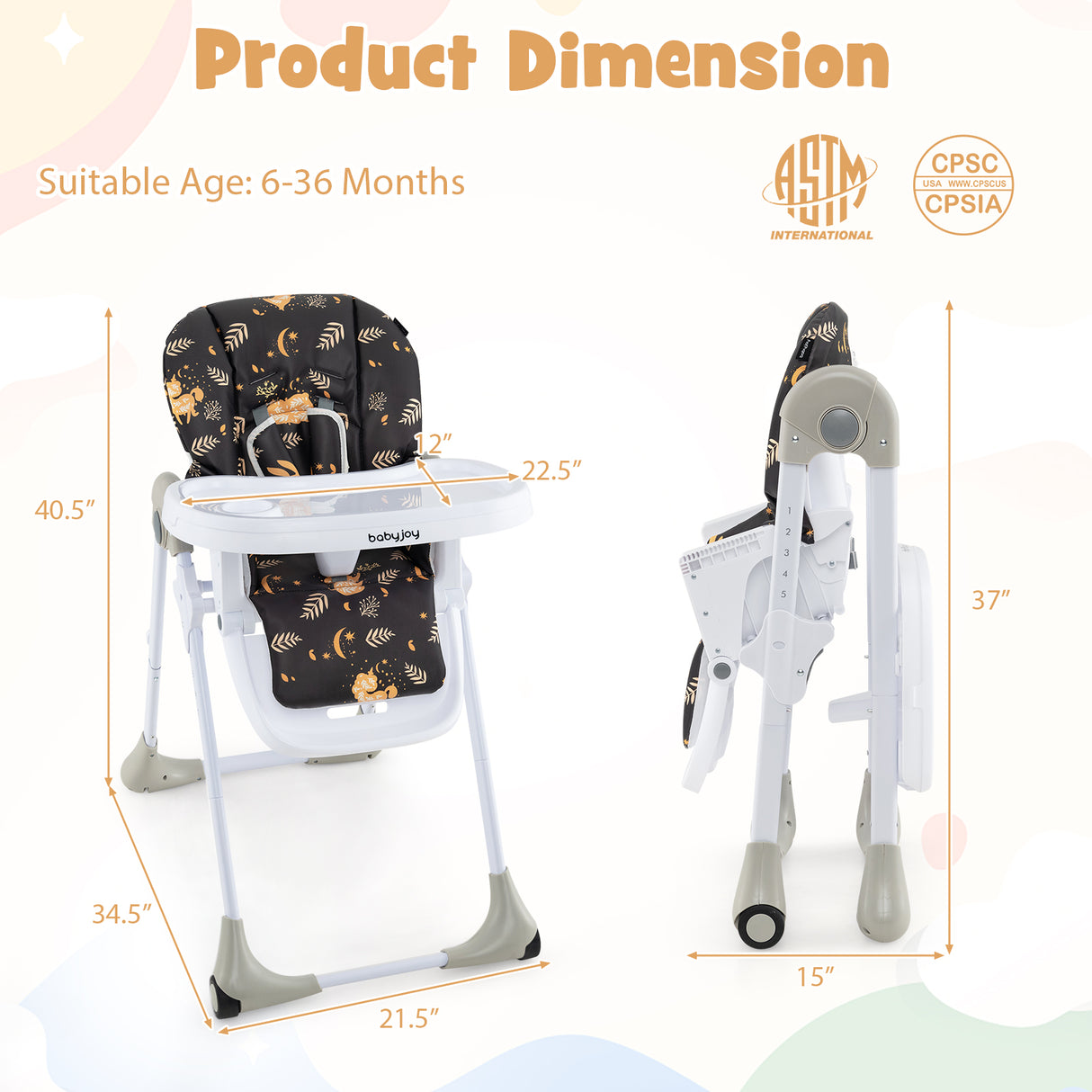 3-In-1 Convertible Baby High Chair for Toddlers
