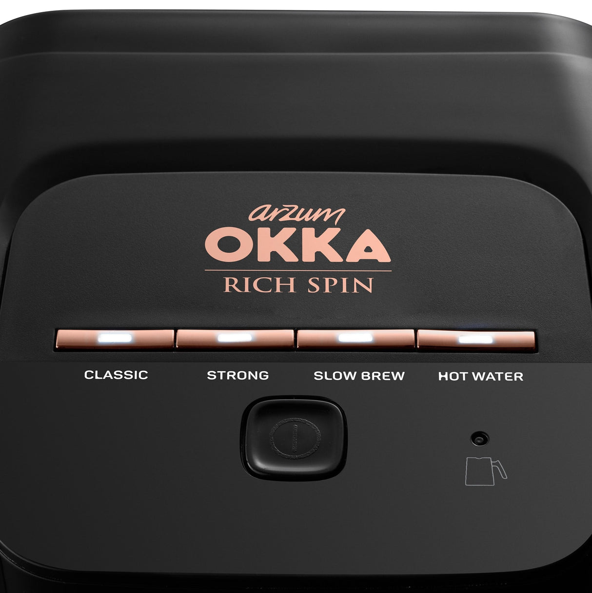 Arzum Okka Rich Automatic Turkish Coffee and Hot Beverage Maker, Velvetiser, 120V, Black/Copper