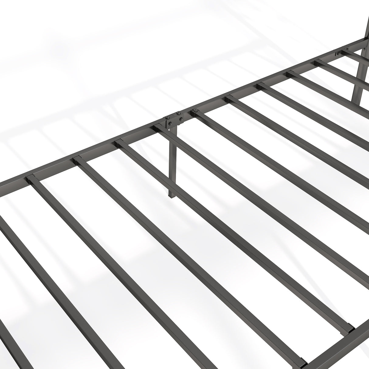 Bed Frame with Headboard and Under Bed Storage Black