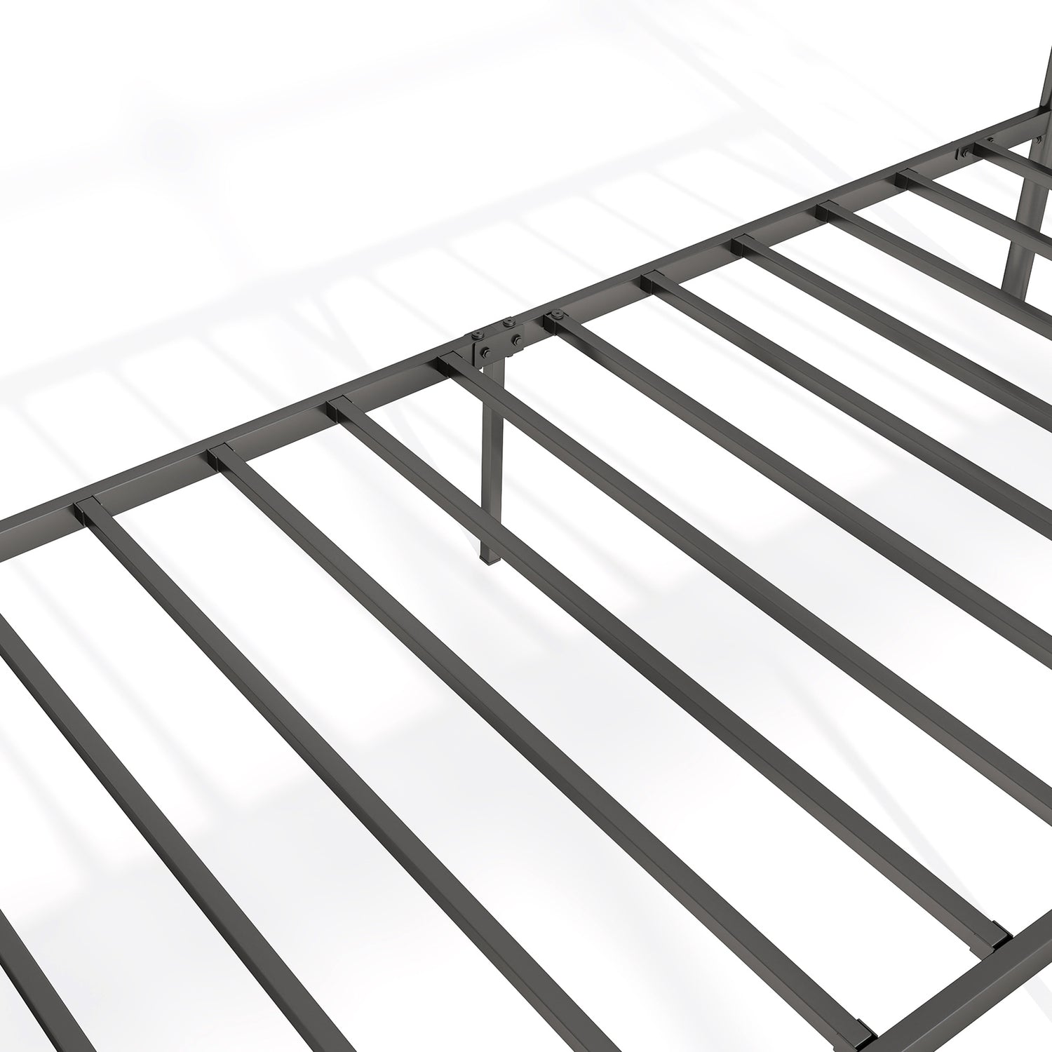 Bed Frame with Headboard and Under Bed Storage Black