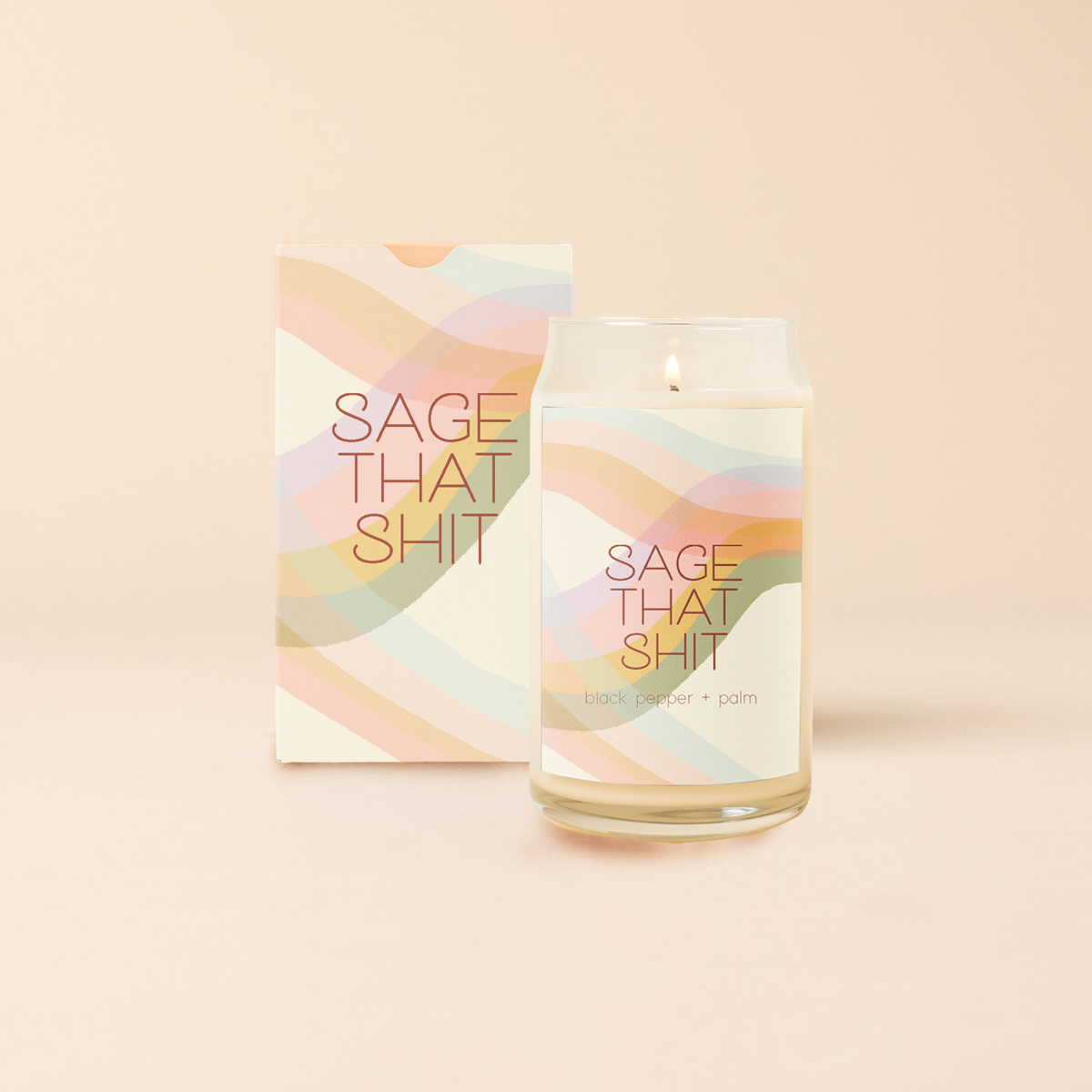 Candle Can Glass - Good Vibes Only