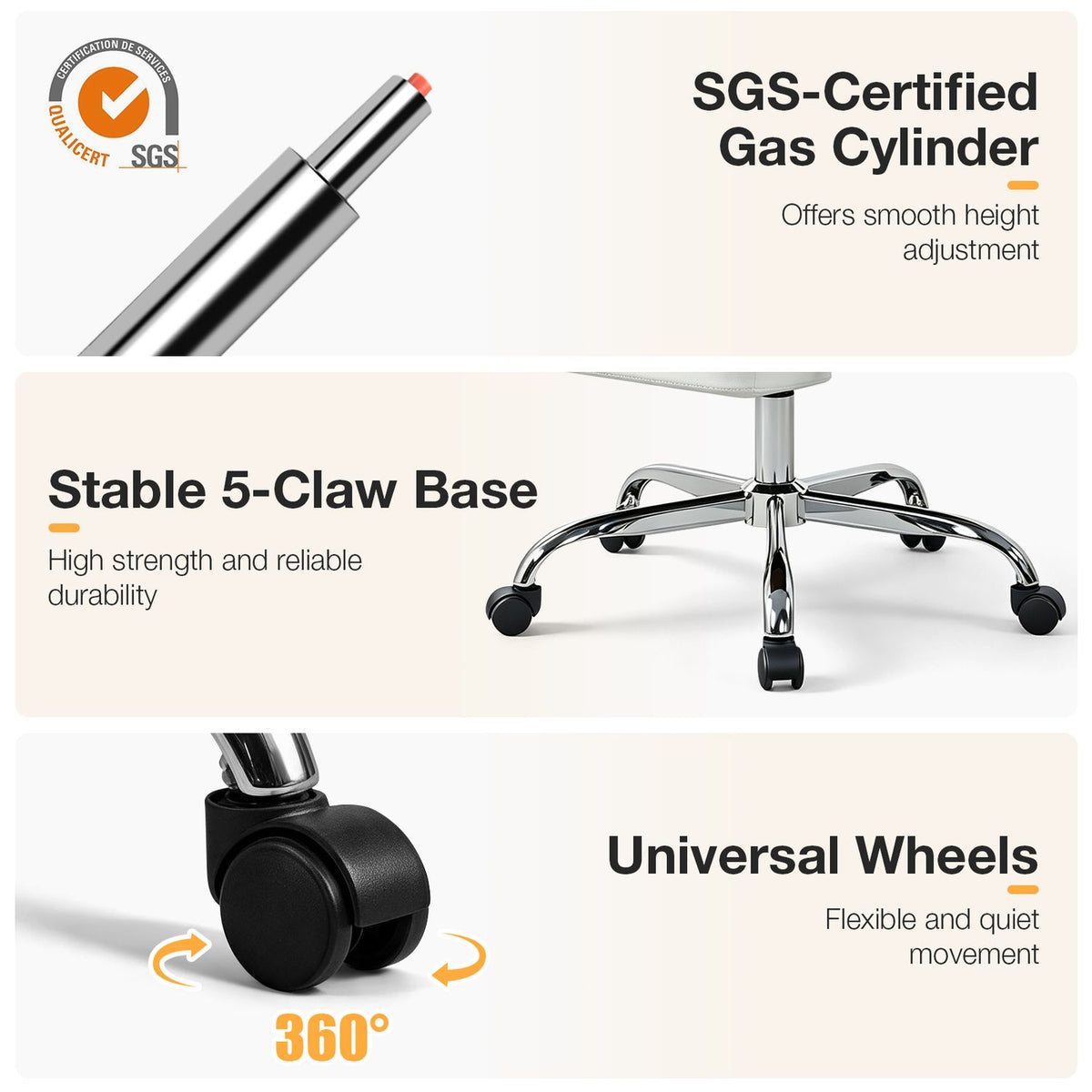 Big and Tall Executive Office Chair with Lumbar Support and Adjustable Seat