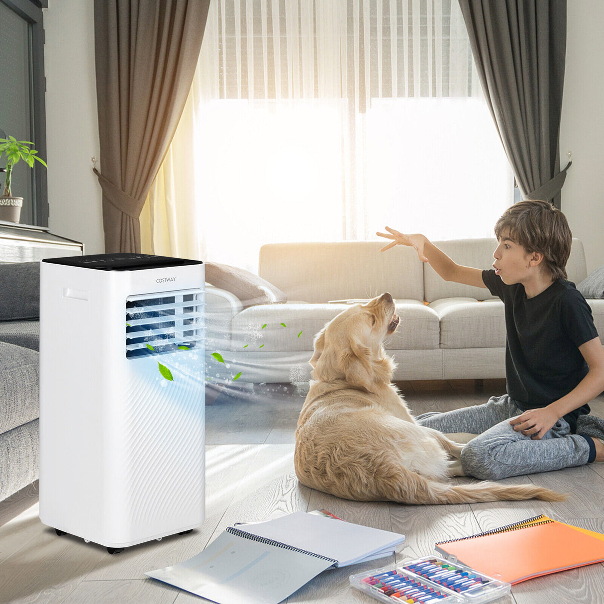 10000 BTU 4-in-1 Portable Air Conditioner with Dehumidifier and Sleep Mode