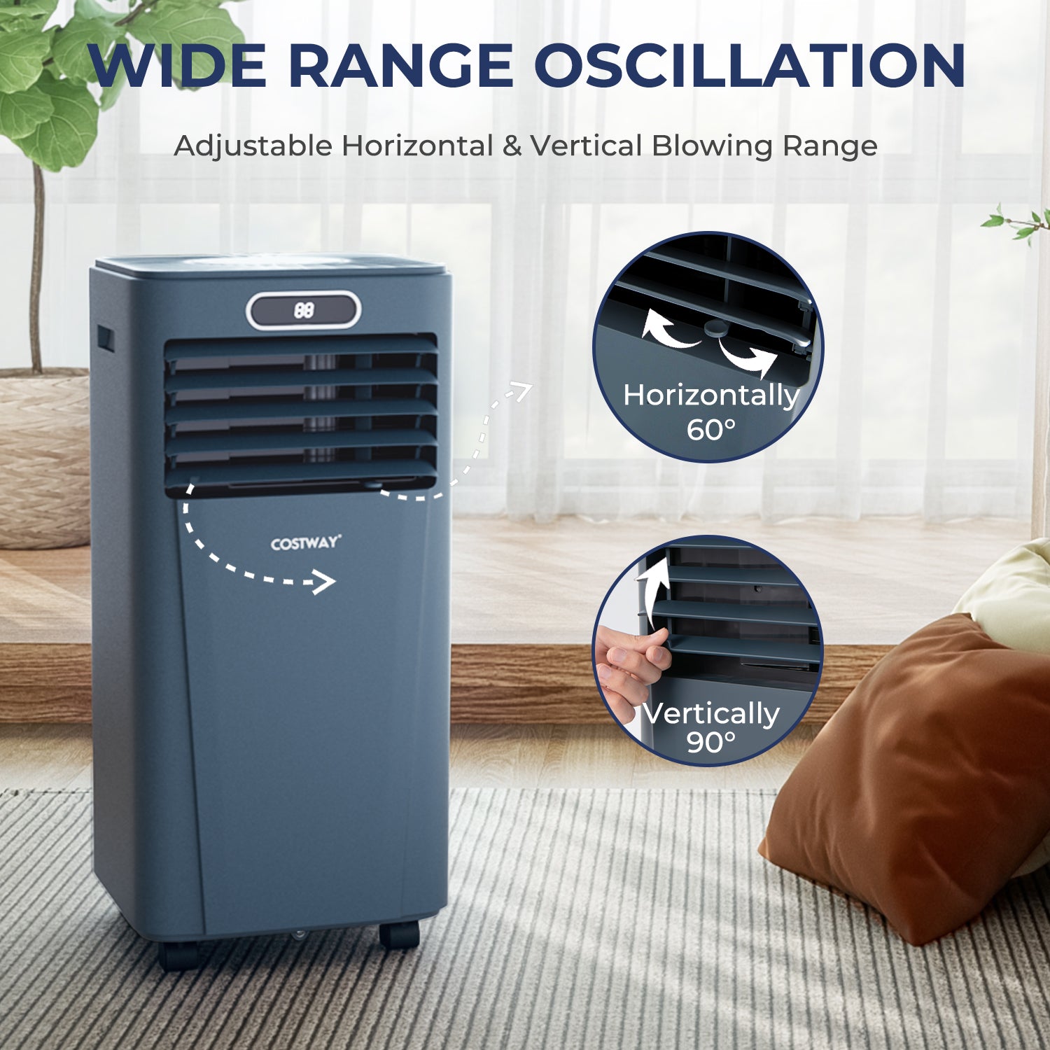 10000 BTU 4-in-1 Portable Air Conditioner with Dehumidifier and Fan Mode