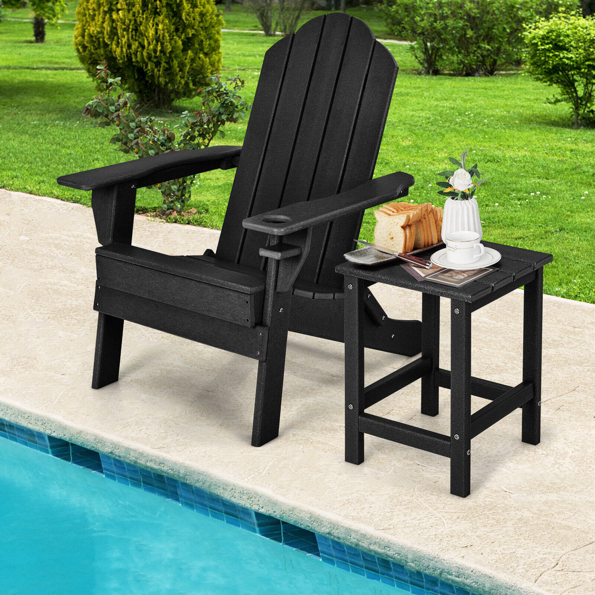 Square Weather-Resistant Adirondack Side Table