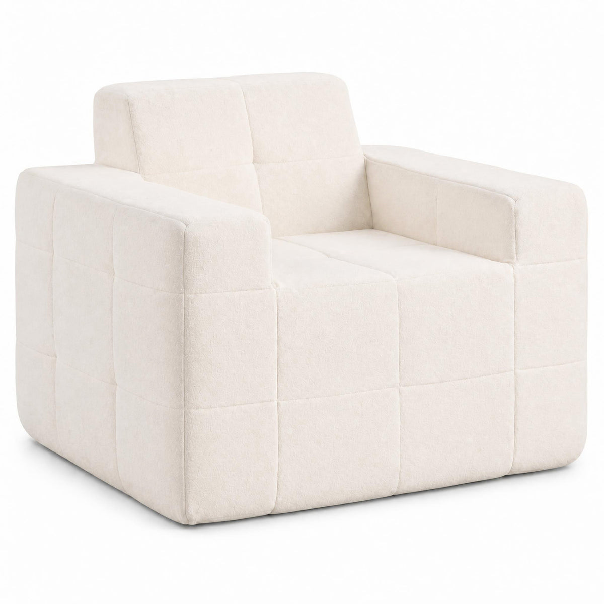 Boneless Single Sofa Chair Cloud Sofa with Terry Cloth Upholstery