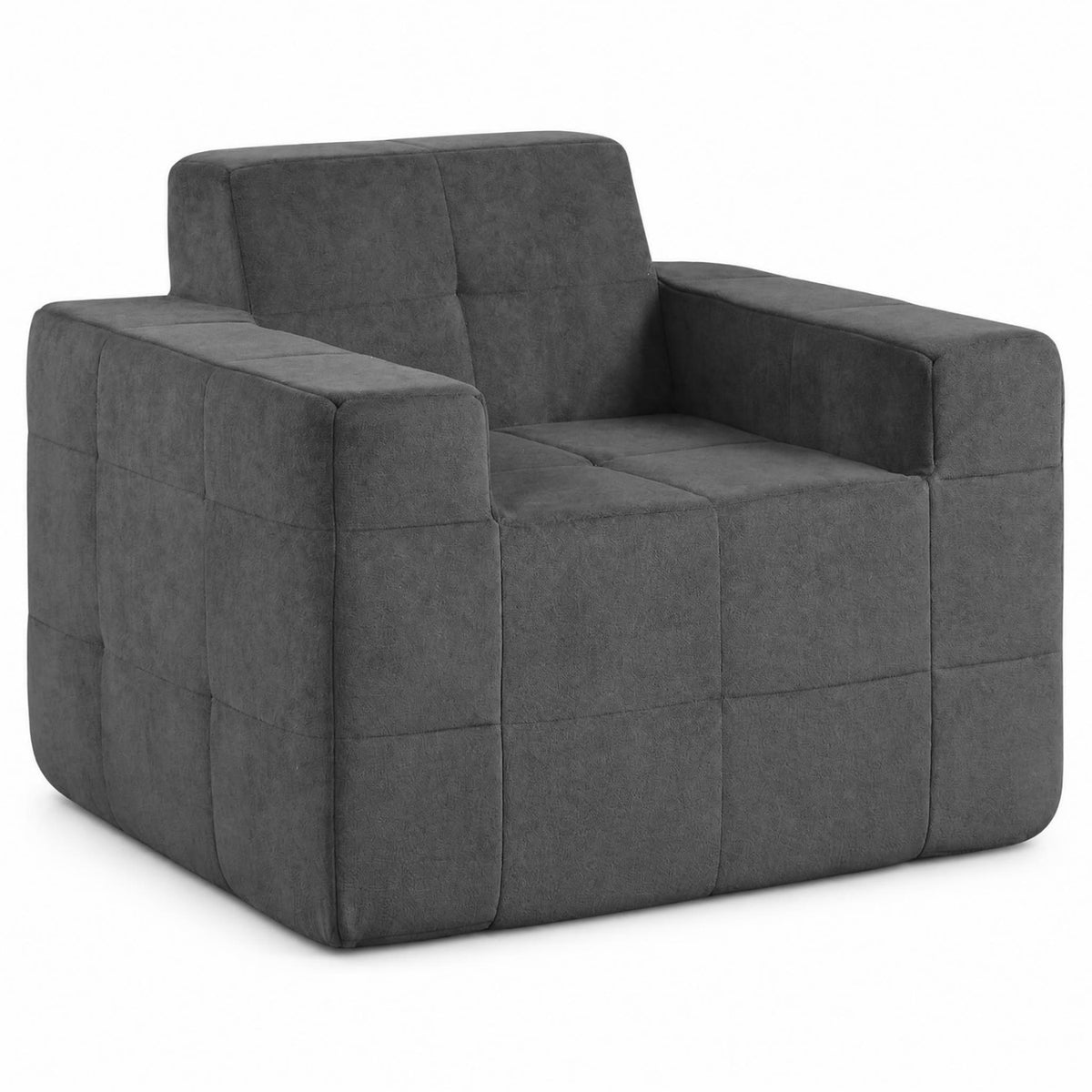 Boneless Single Sofa Chair Cloud Sofa with Terry Cloth Upholstery