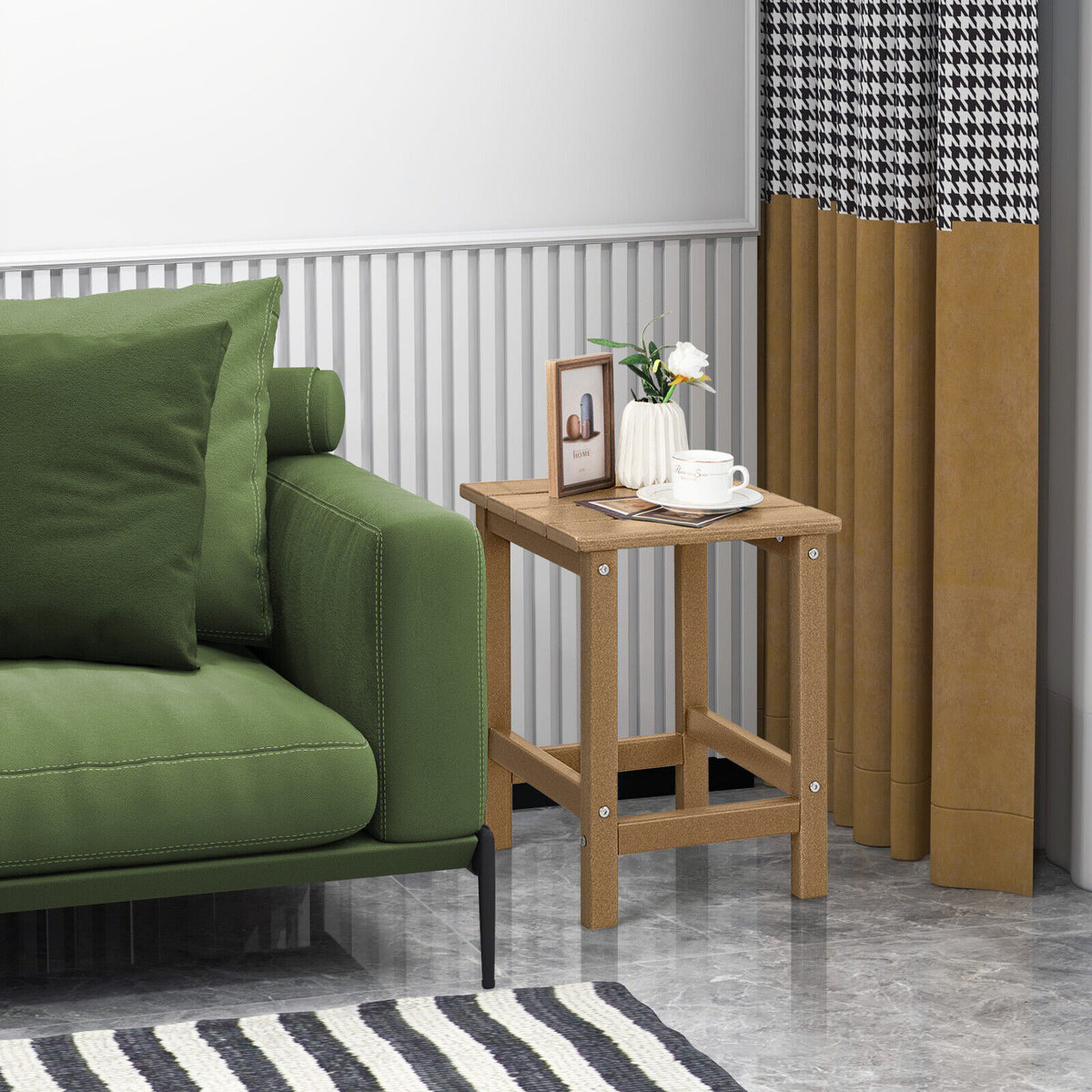 Square Weather-Resistant Adirondack Side Table