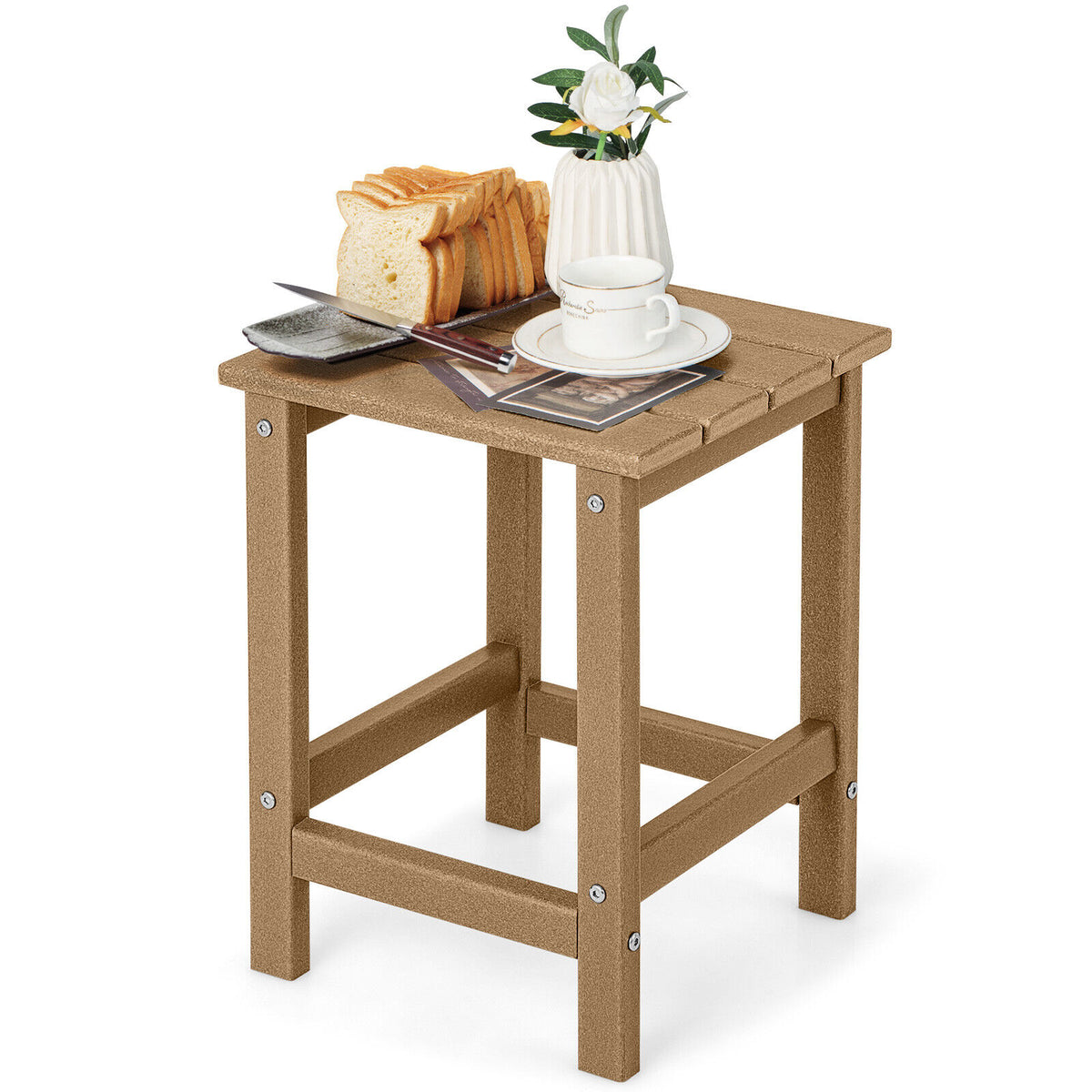 Square Weather-Resistant Adirondack Side Table