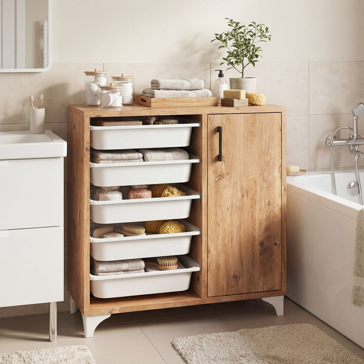 Buffet Cabinet Sideboard with Storage and Removable Drawers