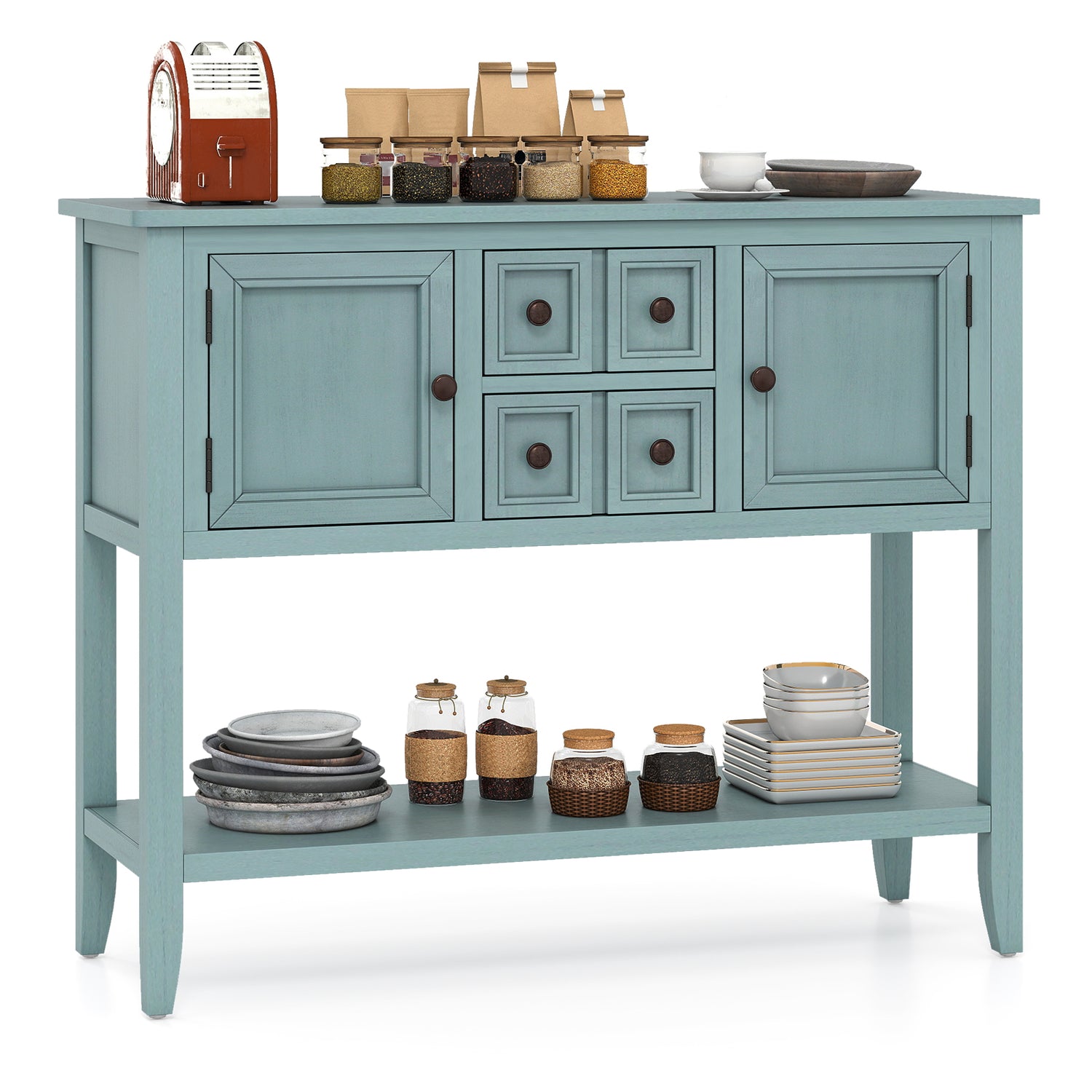 Buffet Sideboard Cabinet with 2 Doors and 2 Drawers