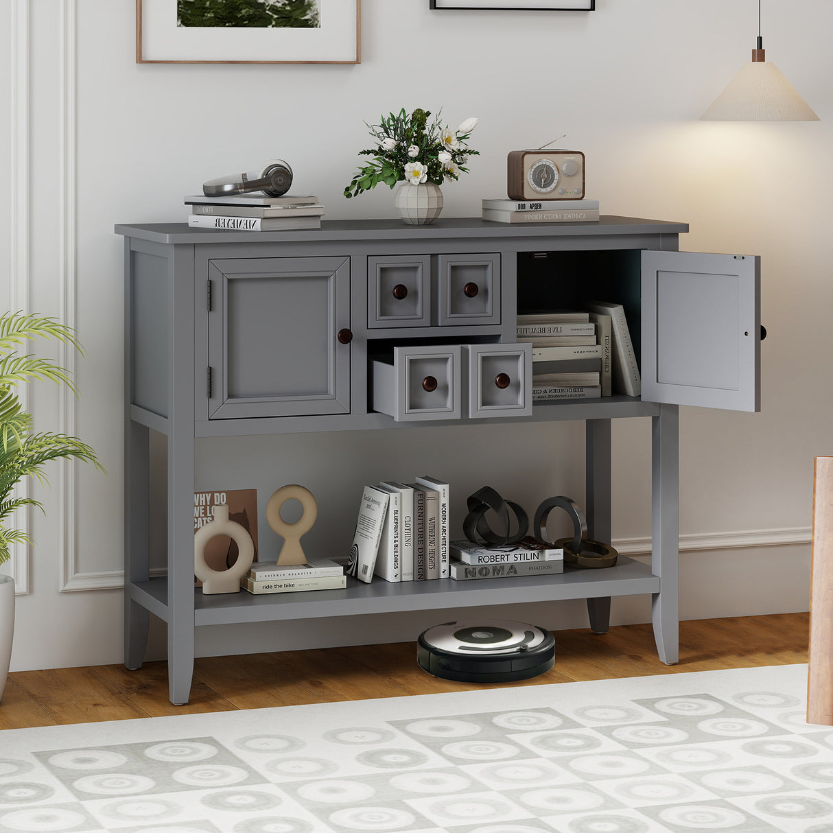 Buffet Sideboard Cabinet with 2 Doors and 2 Drawers