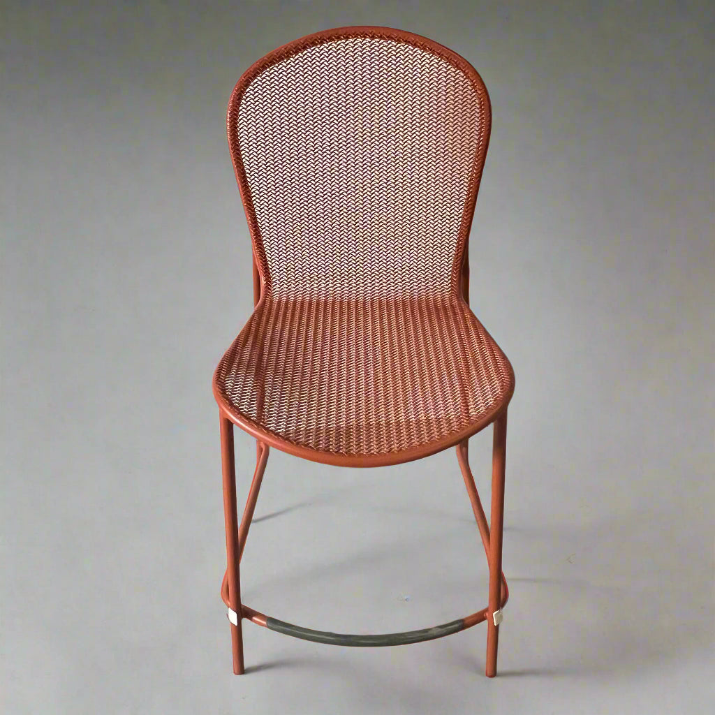 EMU (2 PACK) Steel Ronda Barstool by Designer Aldo Ciabatti 21"x25"x46" Orange