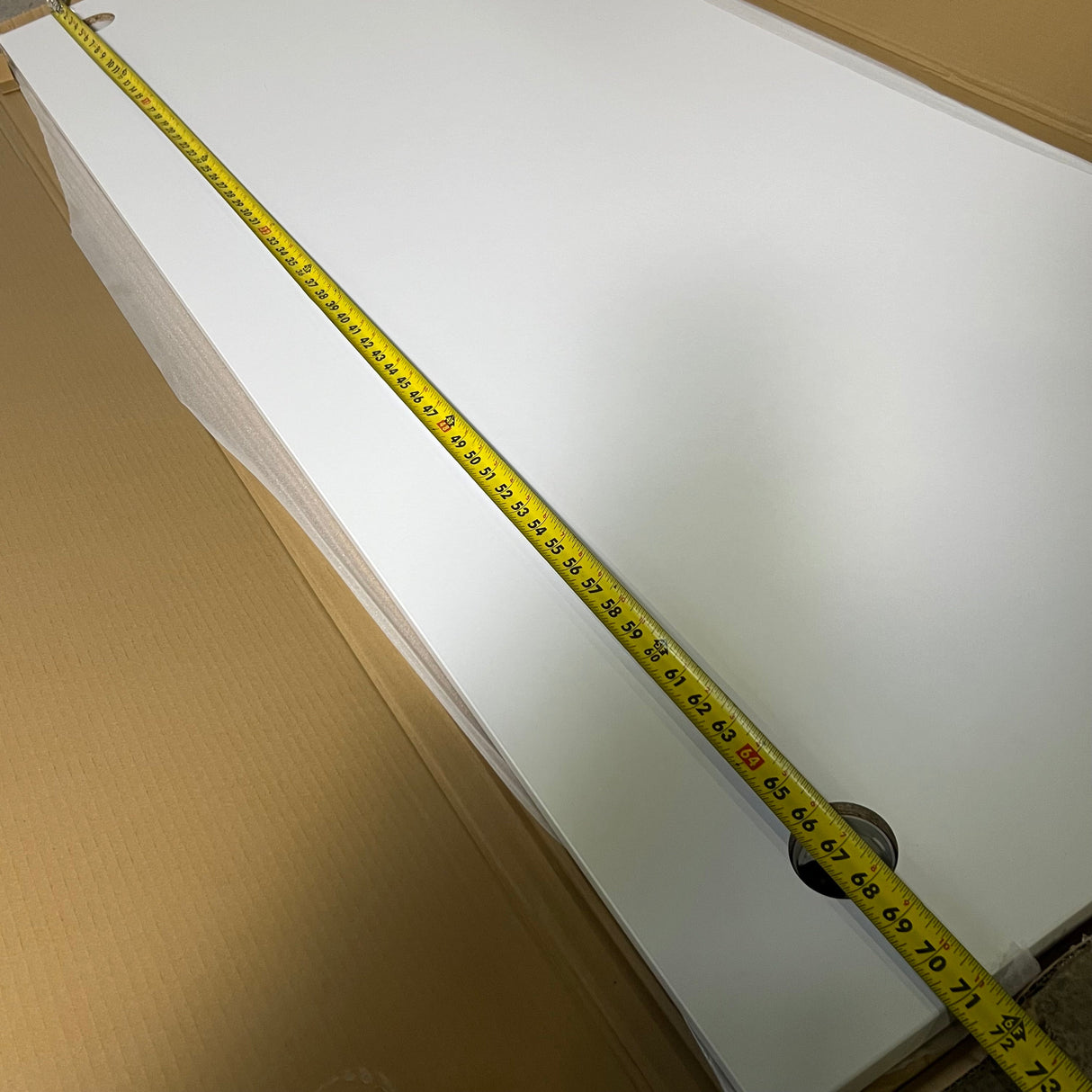 MODERN OFFICE Eiffel Training Table Sz 72" L X 28" W X 1" H Chrome & Black