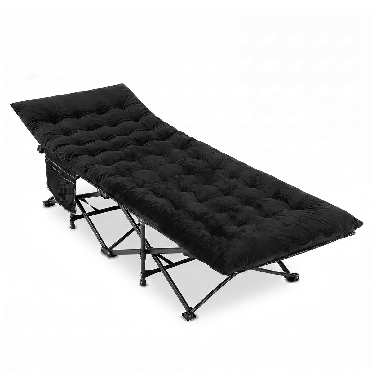 Camping Cot for Adults with Soft Padded Mat and Carrying Bag
