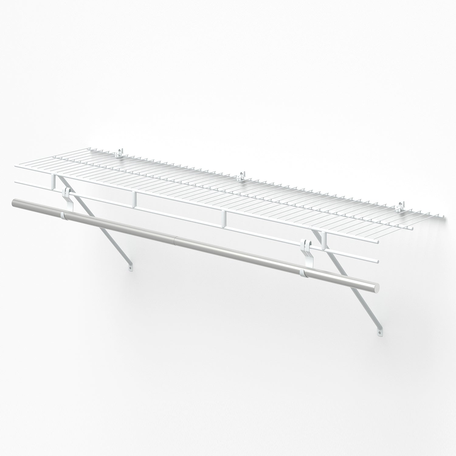 Closet Shelves Wall Mounted with Ventilated Metal Wire Shelving Kit