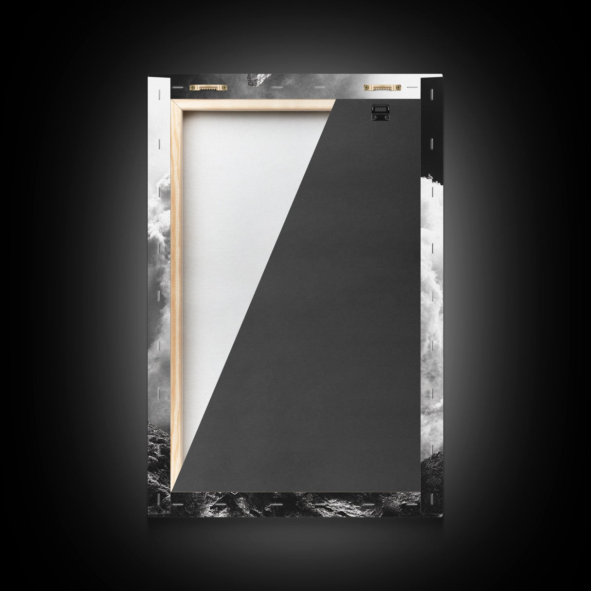 Abstract Rock Tower, Nature Photography, Stormy Sky, Canvas Print, Rustic Decor, Earthy Wall Art, Living Room Art, Moody Landscape Print