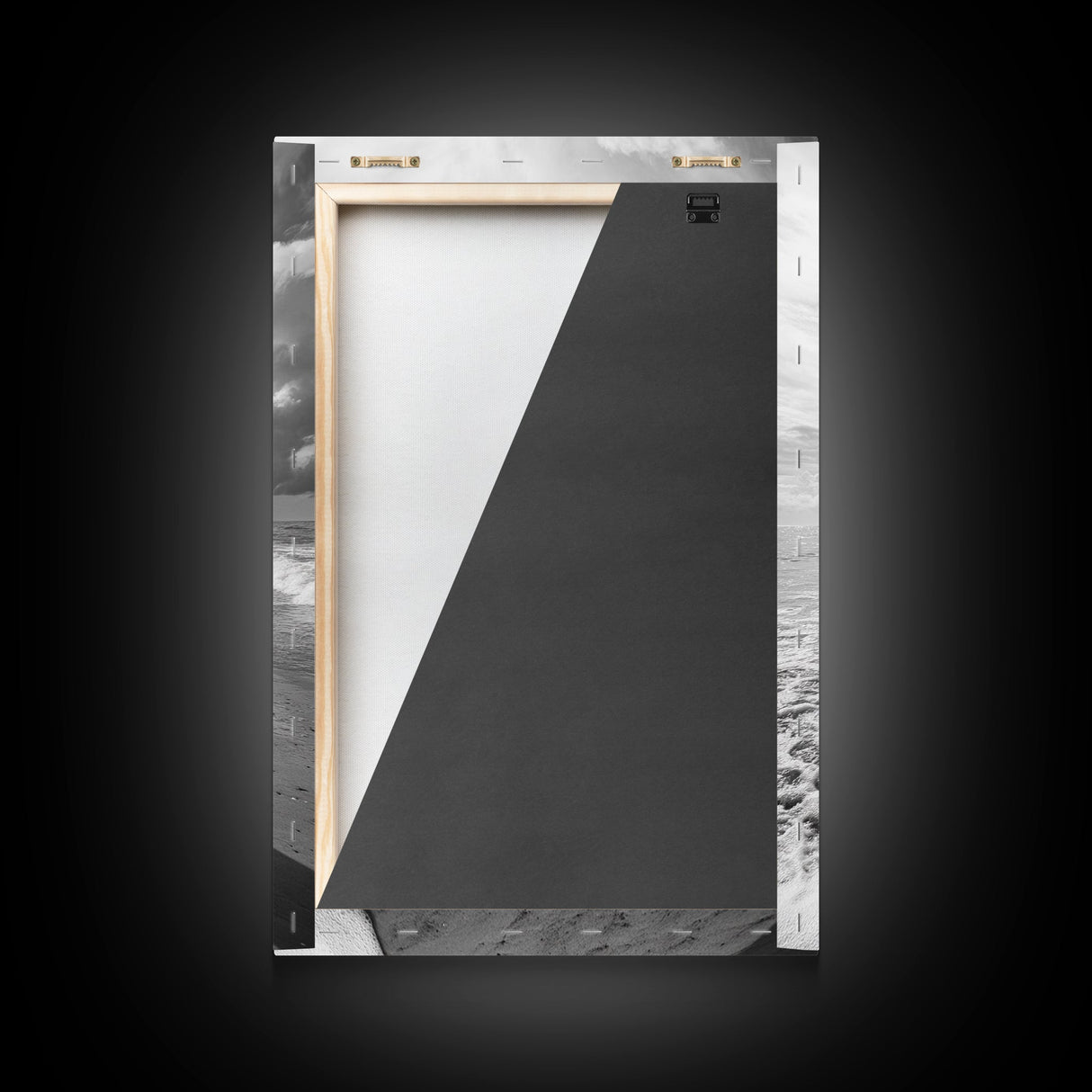 Man On Shore, Thoughtful Walk, Ocean Wanderer, Framed Canvas Print, Minimalist Fall Art, Bedroom Decor, Moody Coastal Scene