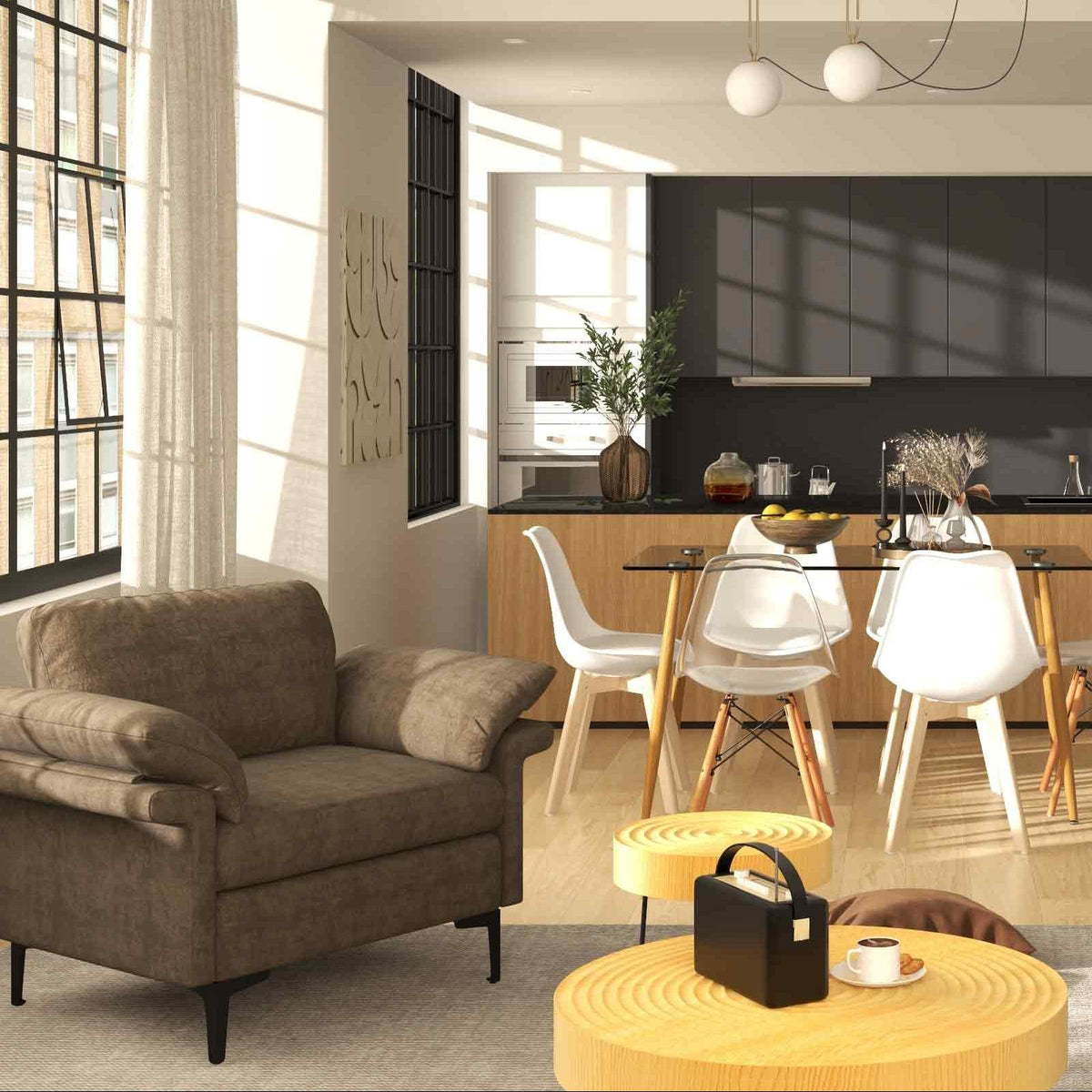 Complete Modern Dining Set: 5-Piece Dining Chairs and Table Bundle â Sleek Comfortable and Durable