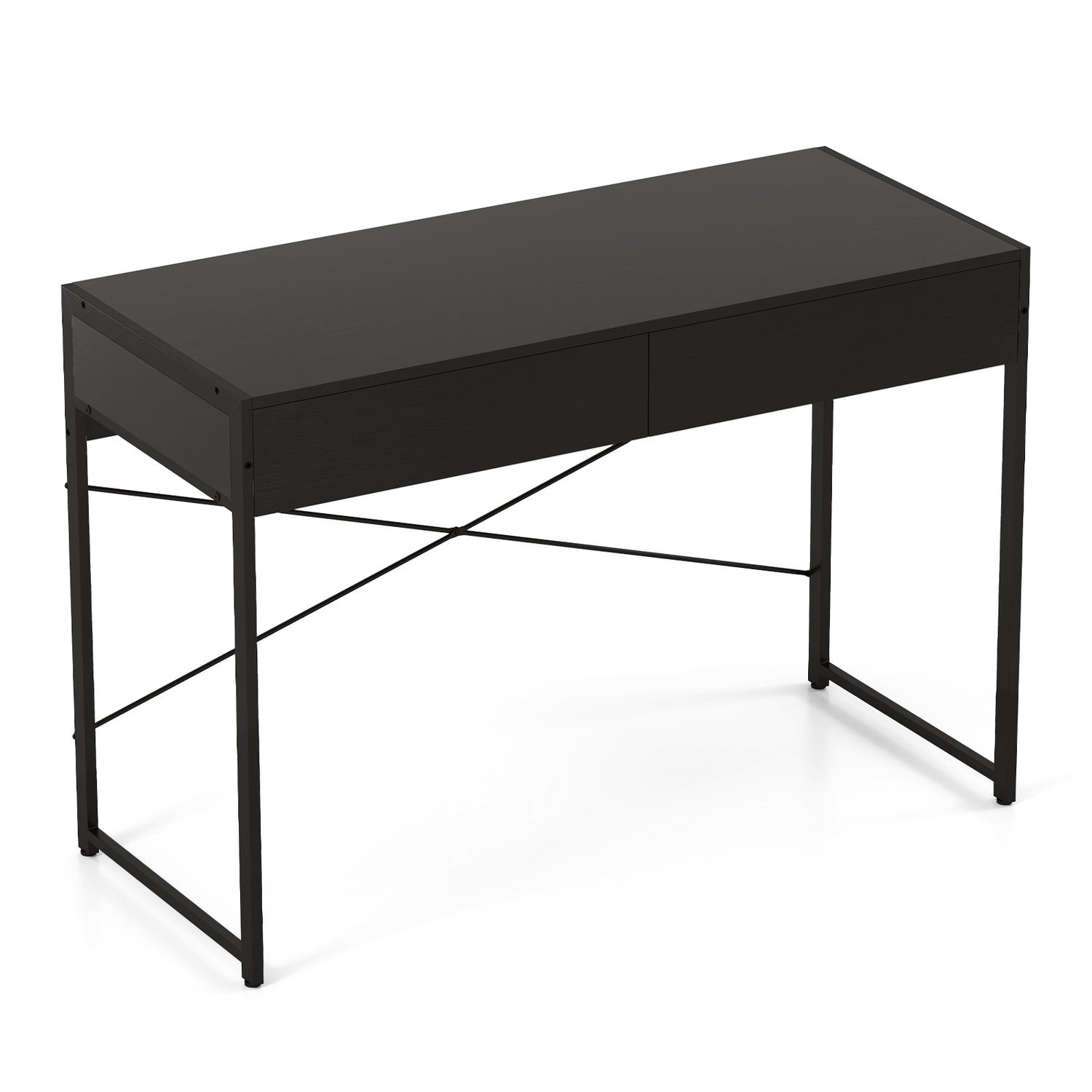 Computer Desk with 2 Drawers 44 Inch Home Office Desk with Metal Frame