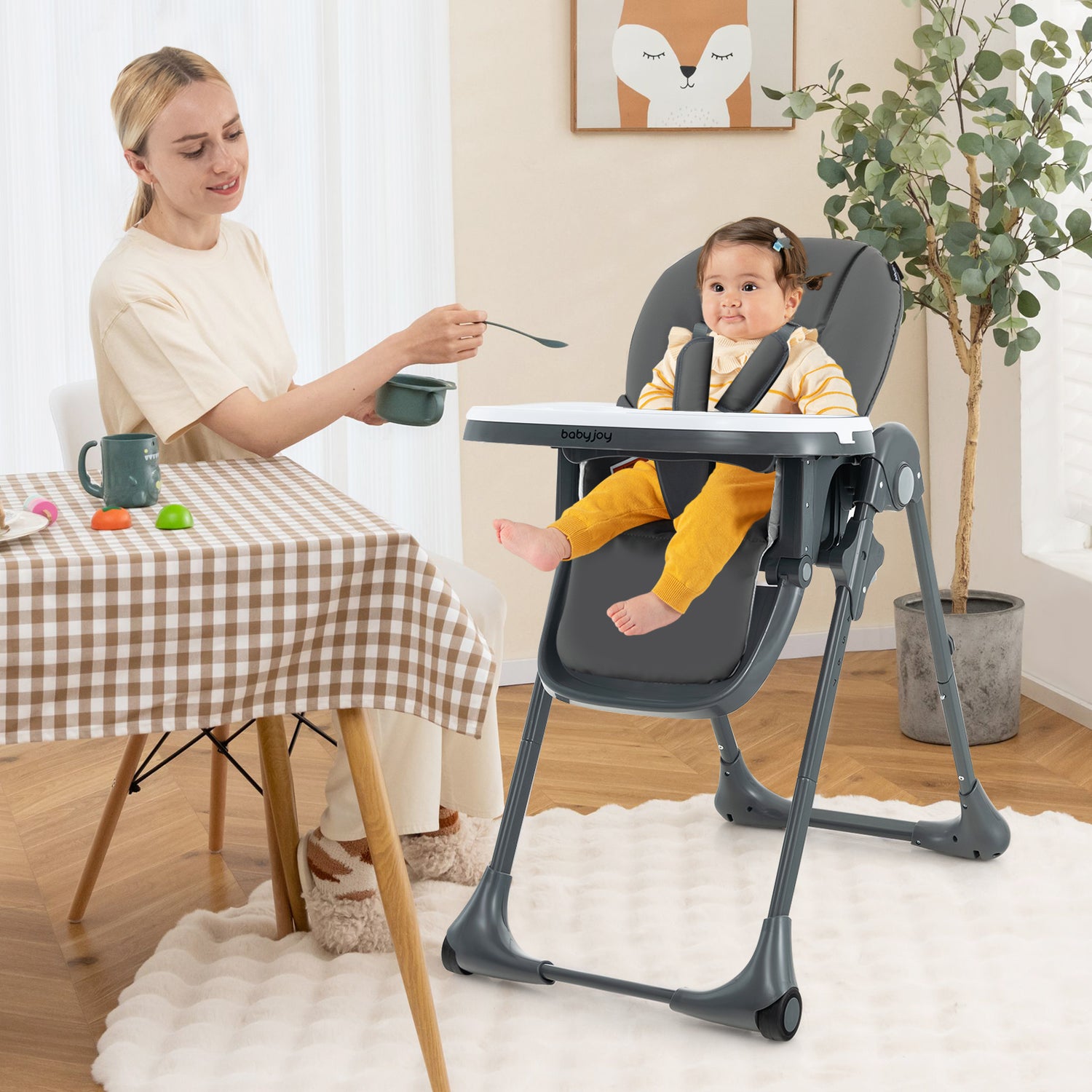 3-In-1 Convertible Baby High Chair for Toddlers