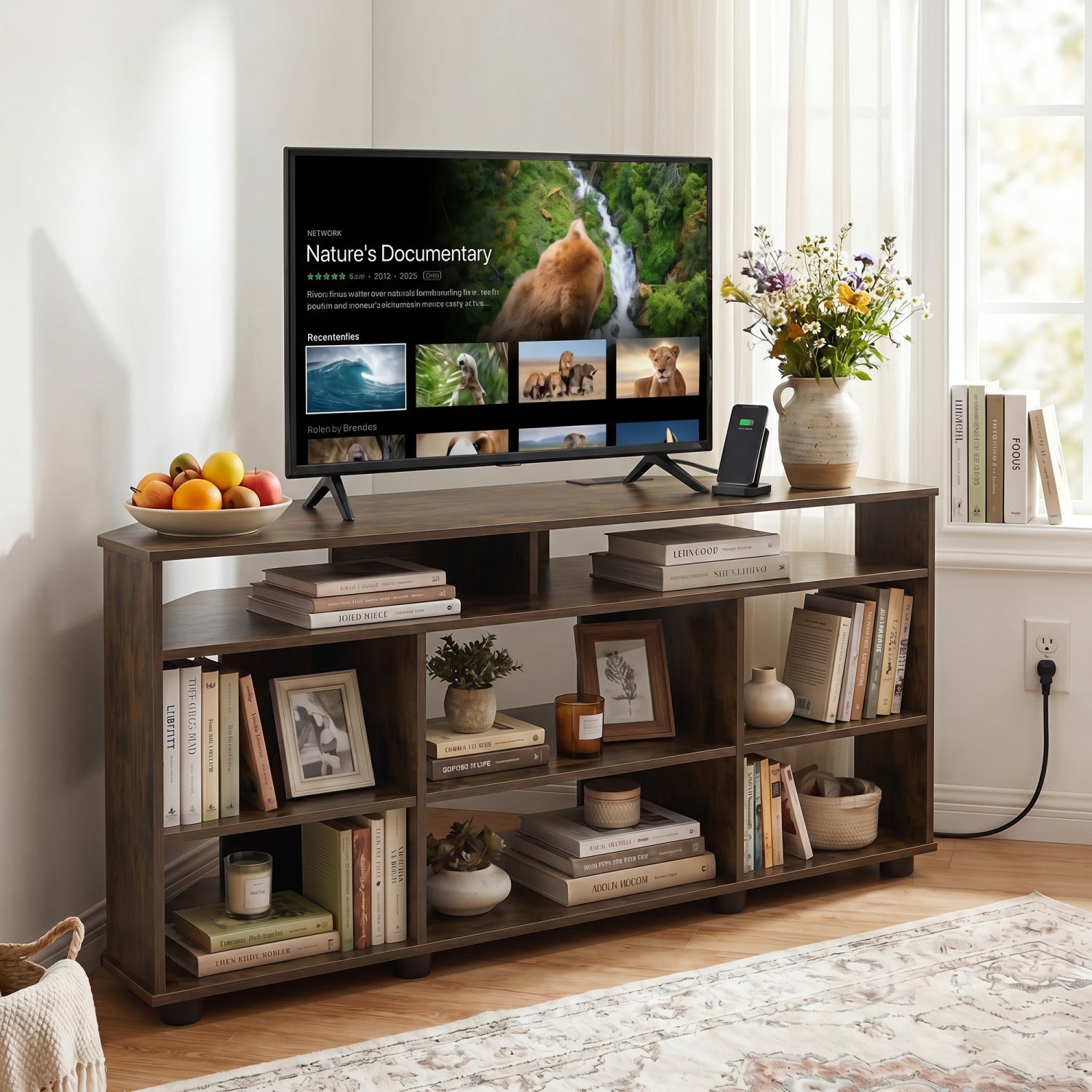Corner Entertainment Center TV Stand for TVs up to 55 Inch