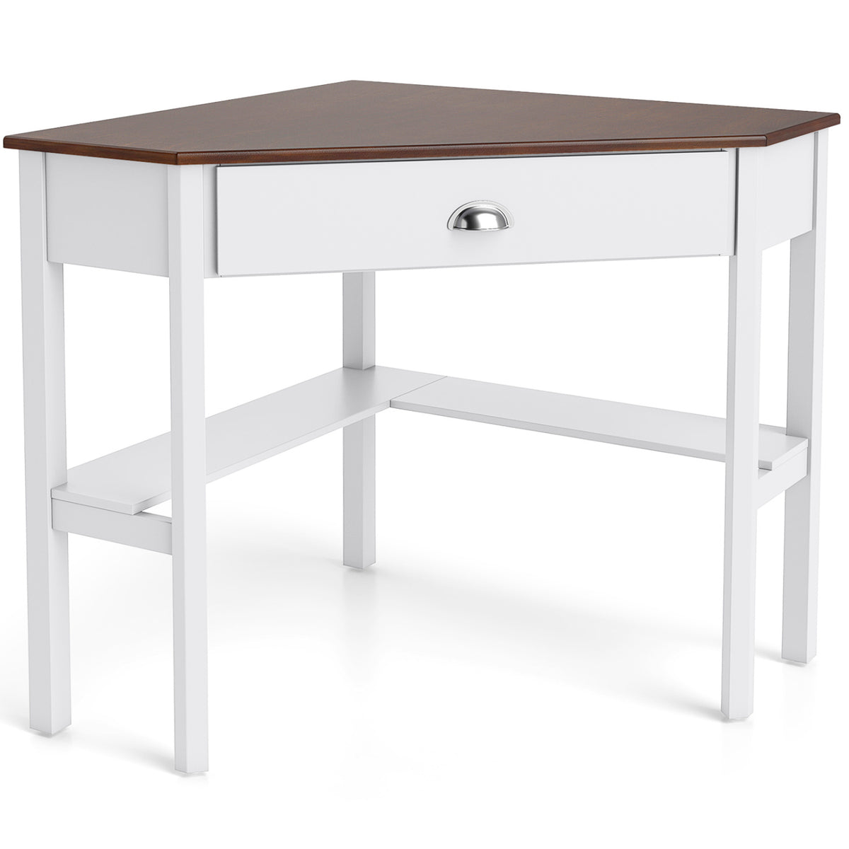 Corner Wooden Piece Laptop Computer Desk