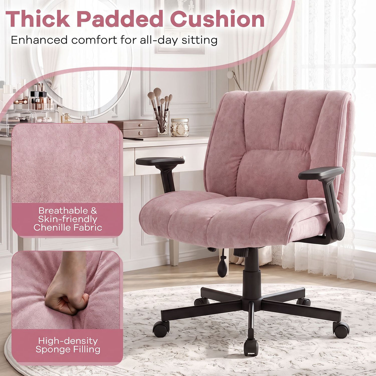 Criss Cross Home Office Chair with Airbag Lumbar Support