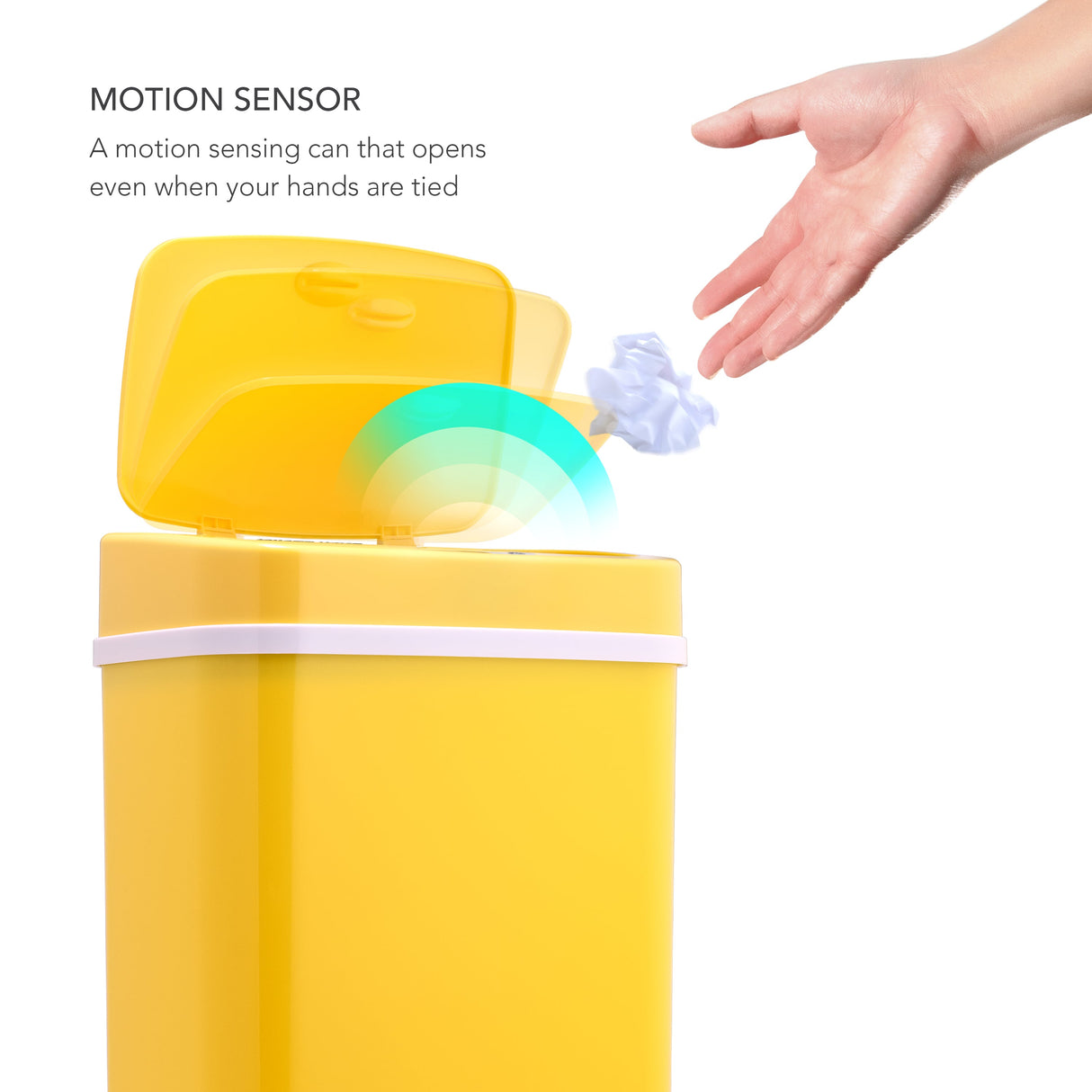 Rectangular Motion Sensor Trash Can 3.2 Gallon ABS | DZT-12-5