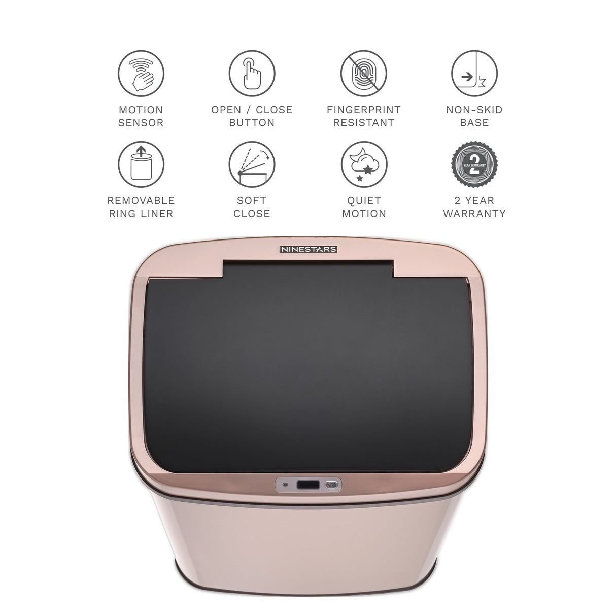 13.2 Gallon | Rectangular Motion Sensor Trash Can | DZT-50-28