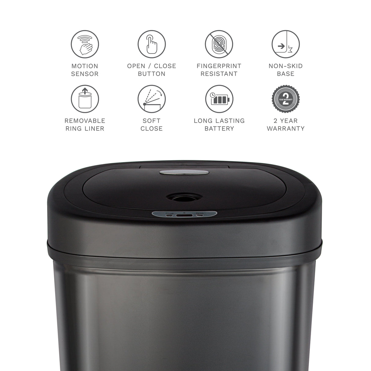 Rectangular Motion Sensor Trash Can 13.2 Gallon | DZT-50-9