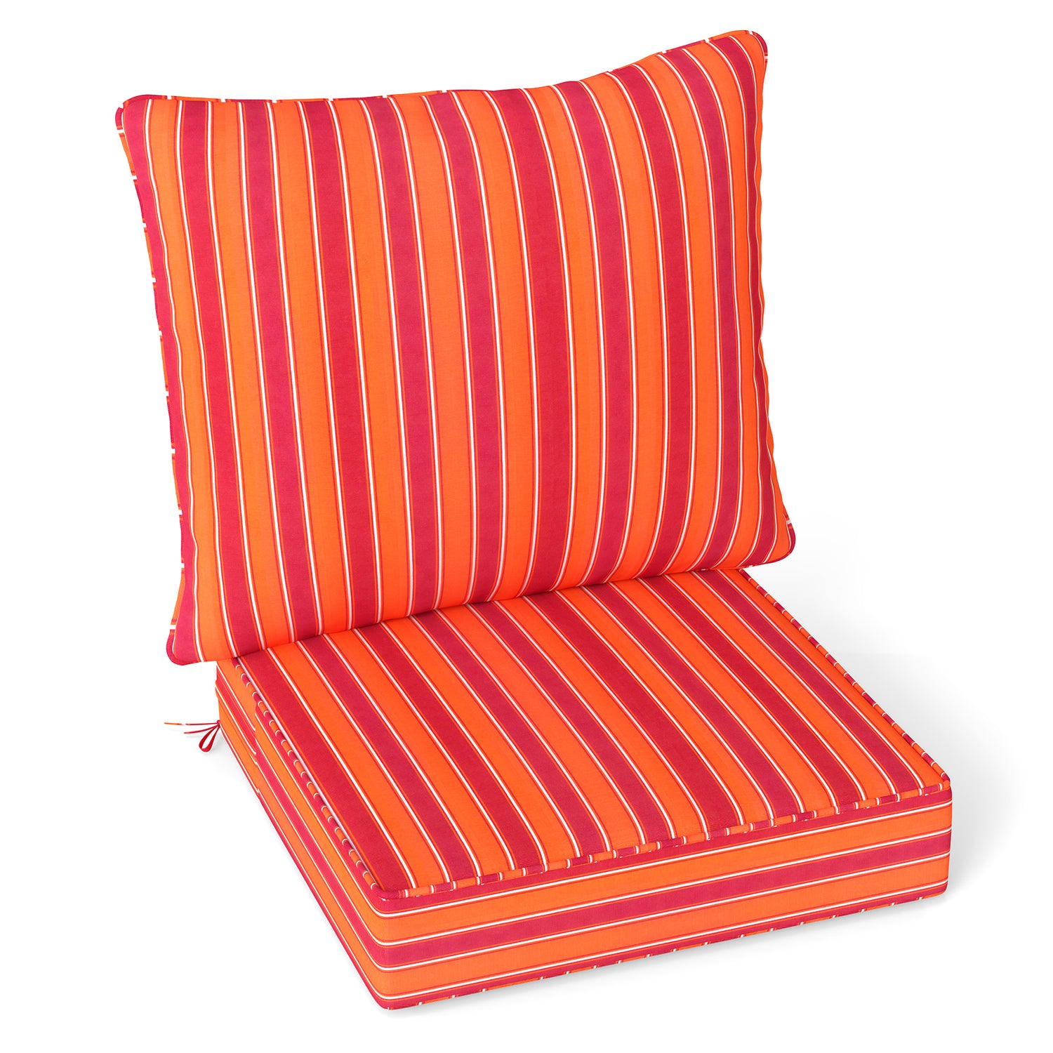 Deep Seat Chair Cushion Pads Set with Rope Belts for Indoor and Outdoor
