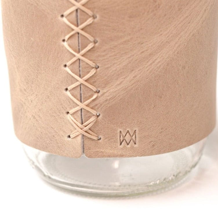 Leather Mason Jar Sleeve (Glass included)