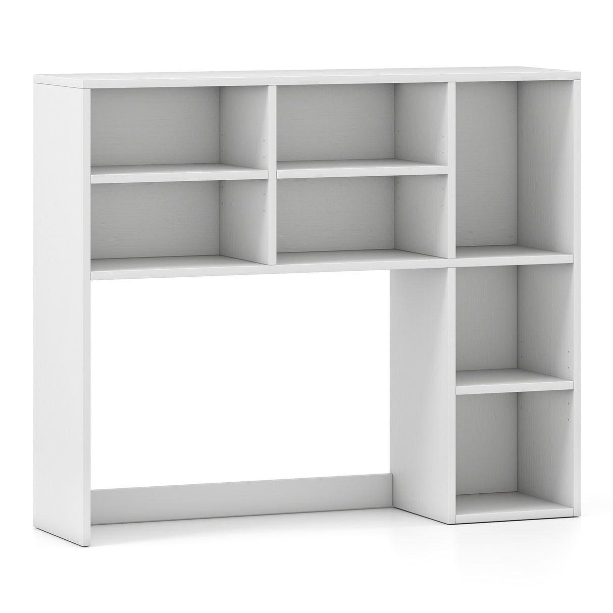 Desktop Bookshelf with 7 Open Cubbies and 3 Adjustable Shelves