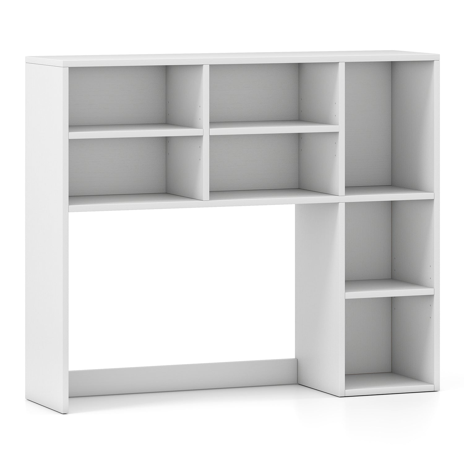 Desktop Bookshelf with 7 Open Cubbies and 3 Adjustable Shelves