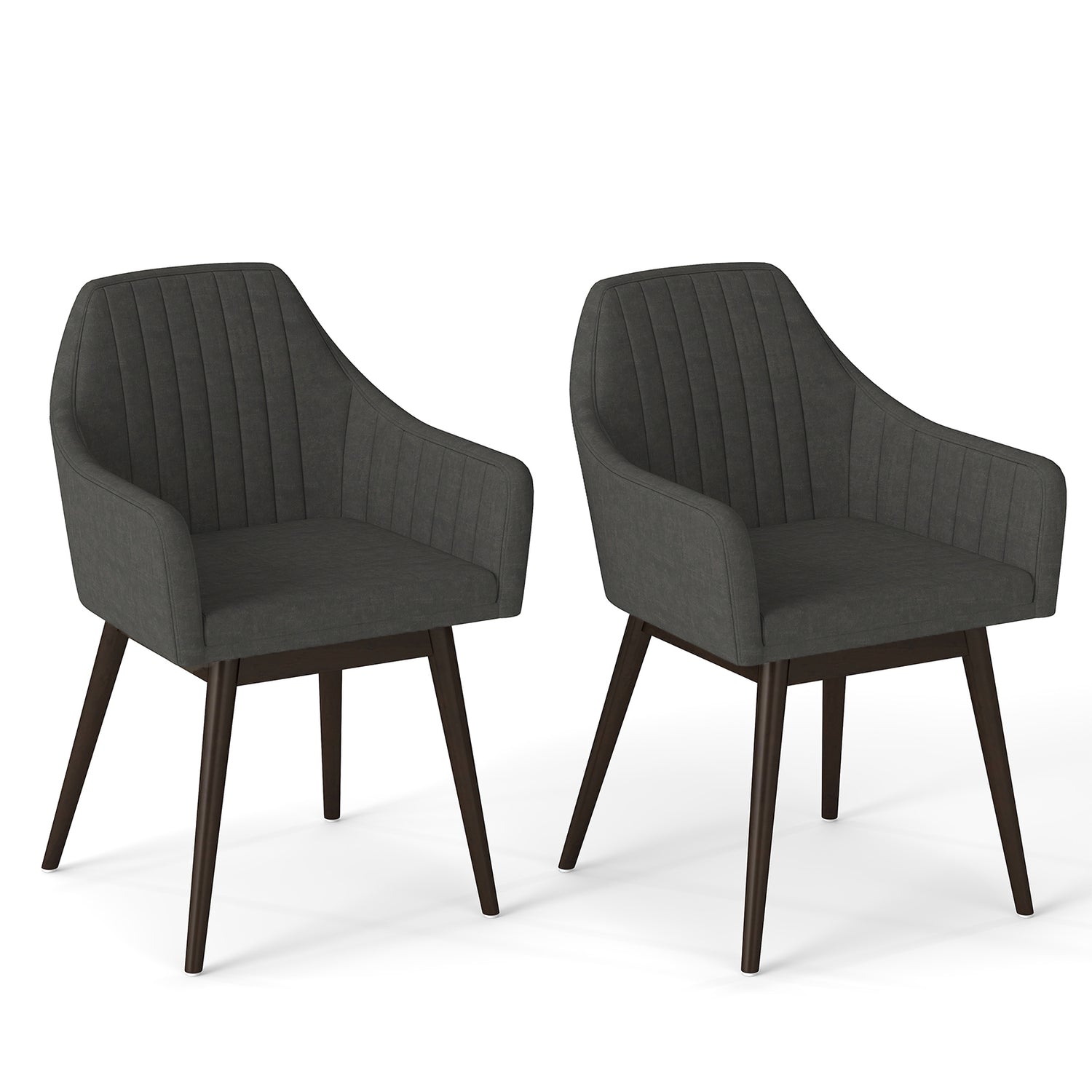 Dining Chairs Set of 2 Upholstered Accent Chairs with Comfy Padded Backrest and Seat