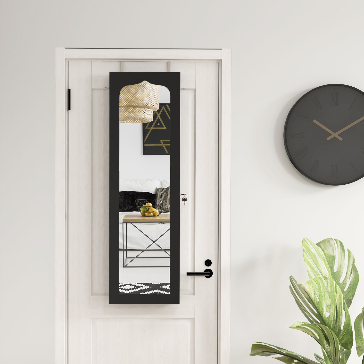 5 LEDs Jewelry Armoire Wall Mounted / Door Hanging Mirror