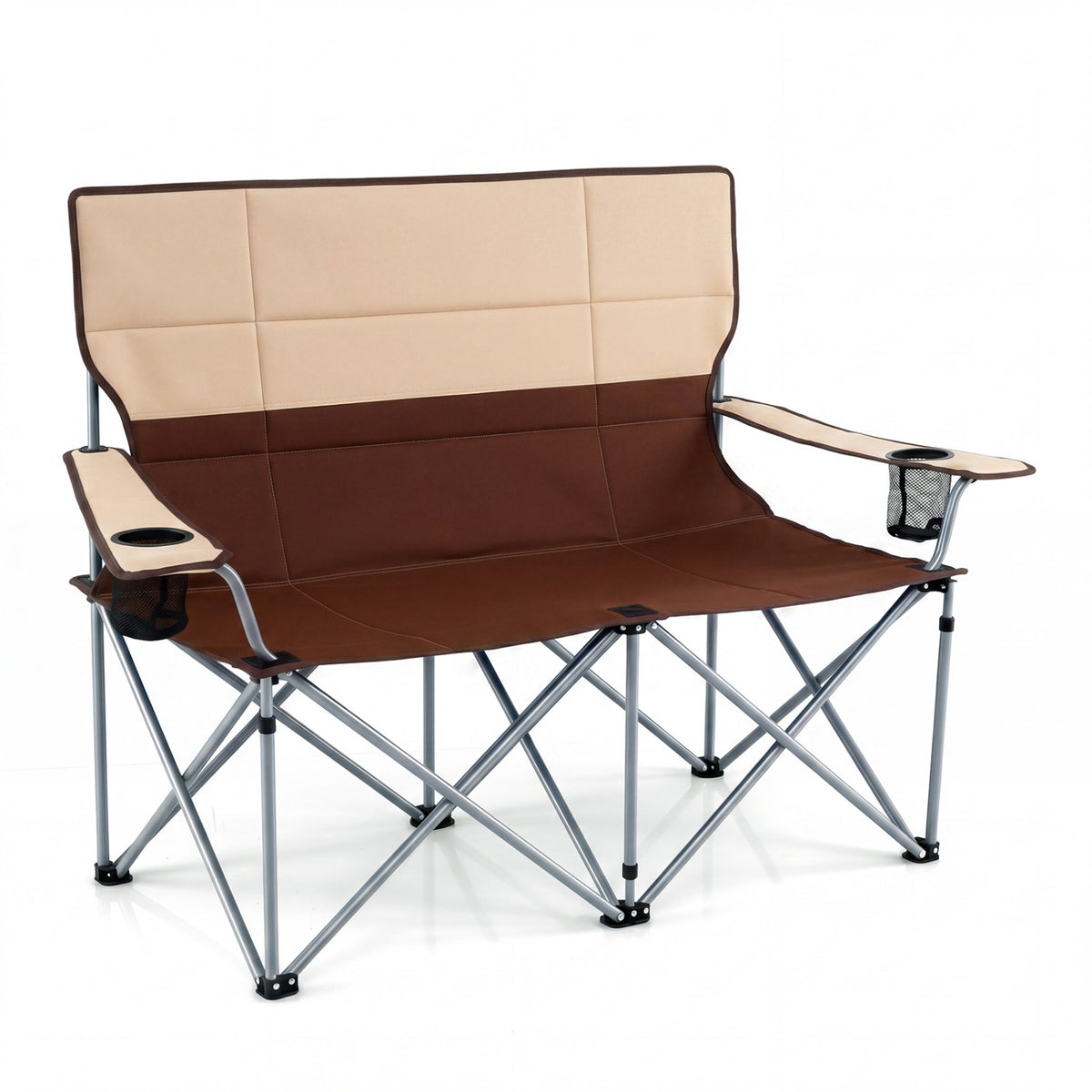 Double Camping Chair with Carry Bag Cup Holders